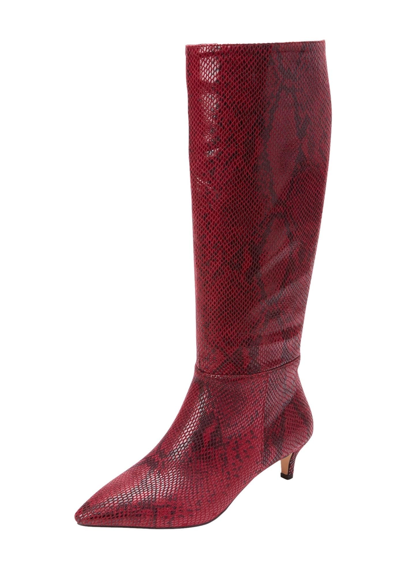 Comfortview Women's Wide Width The Poloma Wide Calf Boot - Stylish & Comfortable Knee High Boots for Wide Calves | Perfect for Fall, Winter & Office Wear