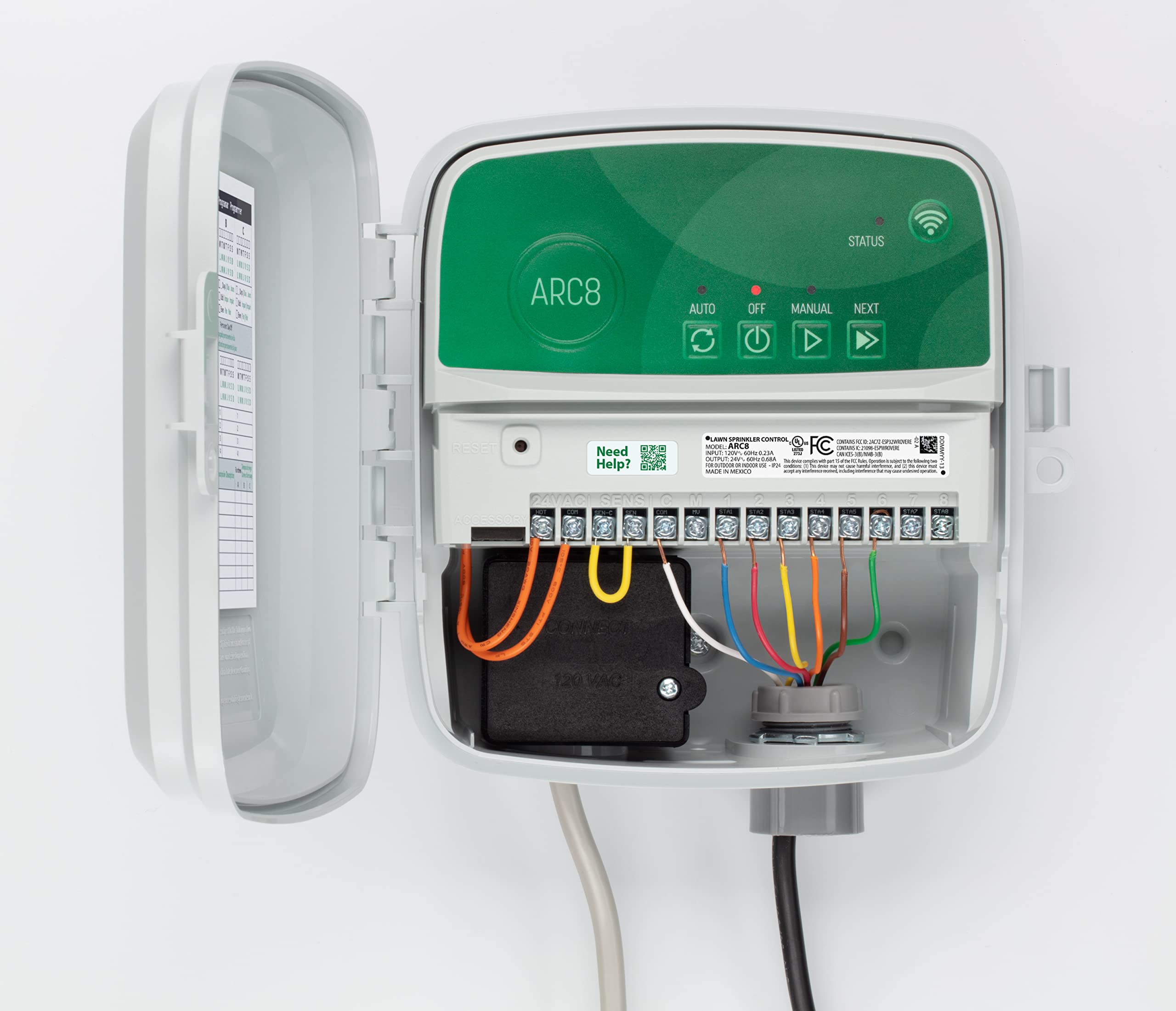 Rain Bird ARC8 Smart WiFi Irrigation Controller - 8-Zone App-Controlled Water Timer for Lawn & Garden | Alexa Compatible, EPA WaterSense Certified | Perfect for Home, Yard & Landscape Watering Systems