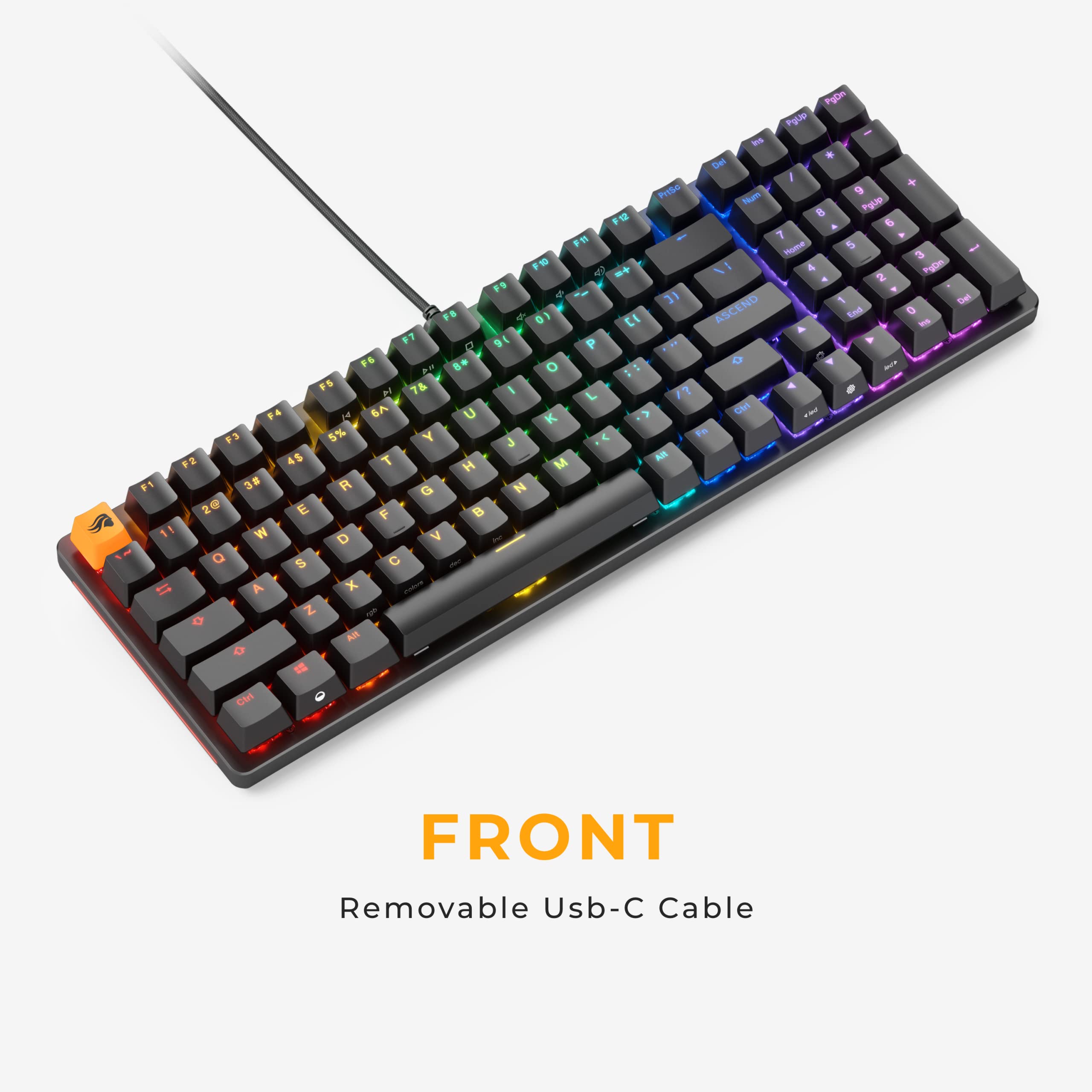 Glorious GMMK 2 96% Full Size Gaming Mechanical Keyboard - Hot-Swappable Cherry MX Style Linear Switches, Double Shot PBT Keycaps, RGB Backlit - Wired PC Gaming Keyboard for Esports, Typing & Office Setup (Black)