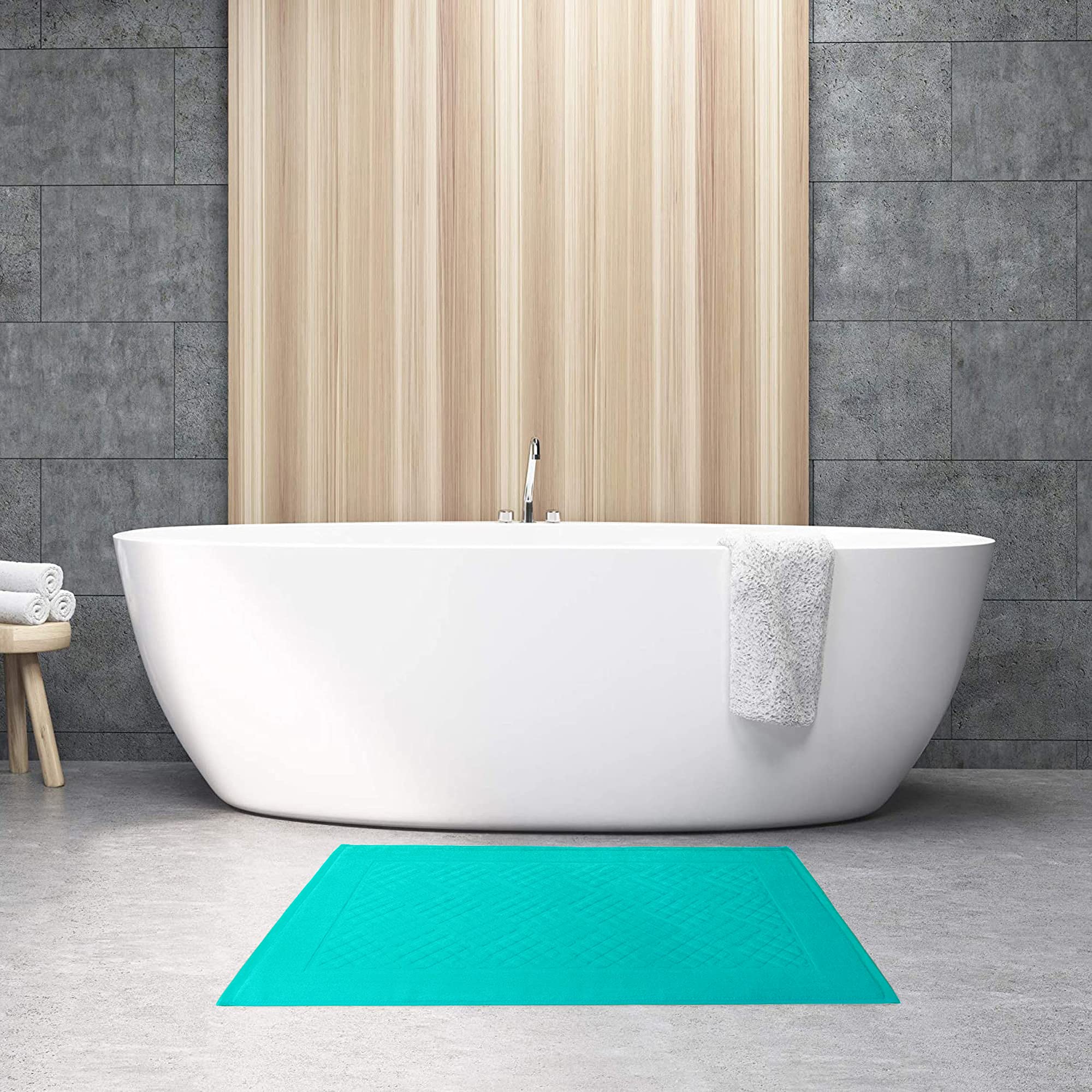 Luxury Cotton Bath Mat Towels Set - 2 Pieces Super Absorbent Hotel Spa Shower Floor Mats, 20 x 32 Inches, Soft Bathroom Rug Pad for Home, Hotel & Spa Use - Perfect for Bathroom Decor and Comfort After Shower
