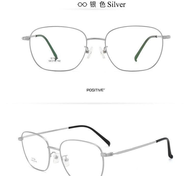 Bclear Men's Full Rim Titanium Alloy Eyeglasses ZT1124 - Lightweight Durable Glasses for Work, Reading & Driving