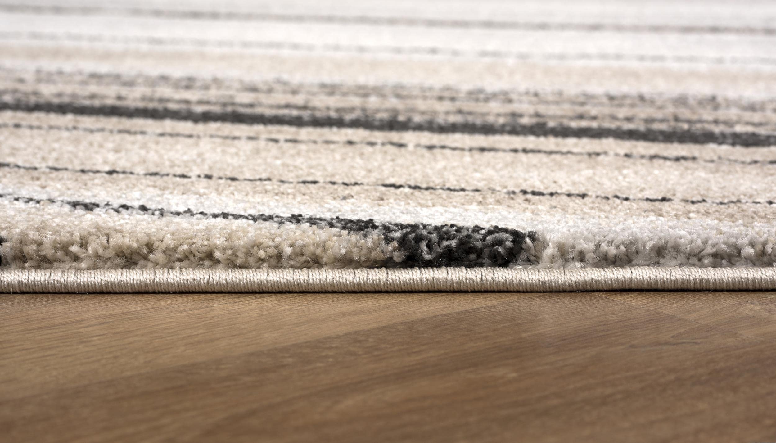 Premium New Zealand Plush Contemporary Scandinavian Cream Beige Area Rug - Soft & Durable 8' x 10' Indoor Rug for Living Room, Bedroom, Dining Room - Perfect for Cozy Home Decor & Modern Interior Design