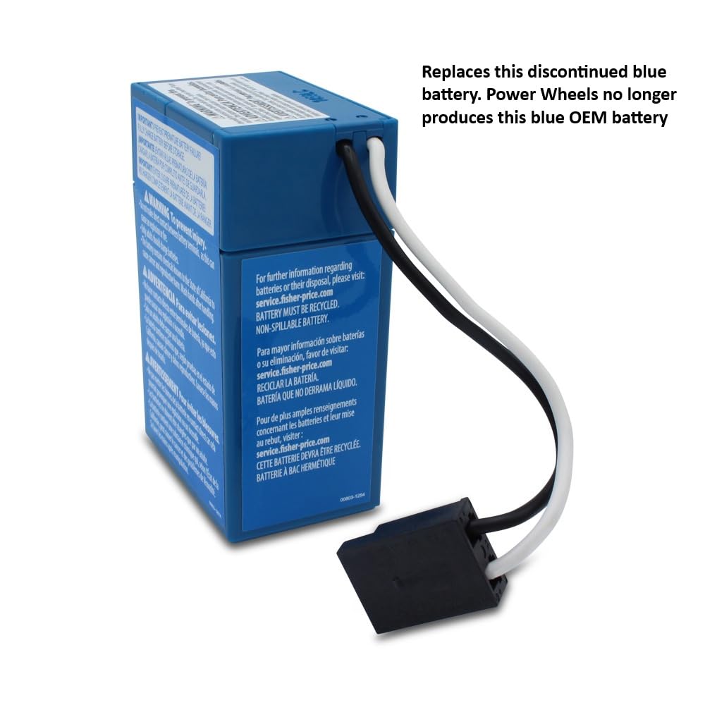 Technical Precision P6828 Replacement Battery for Power Wheels Ride-On Toys - Perfect for Kids' Electric Cars, Trucks, and Vehicles