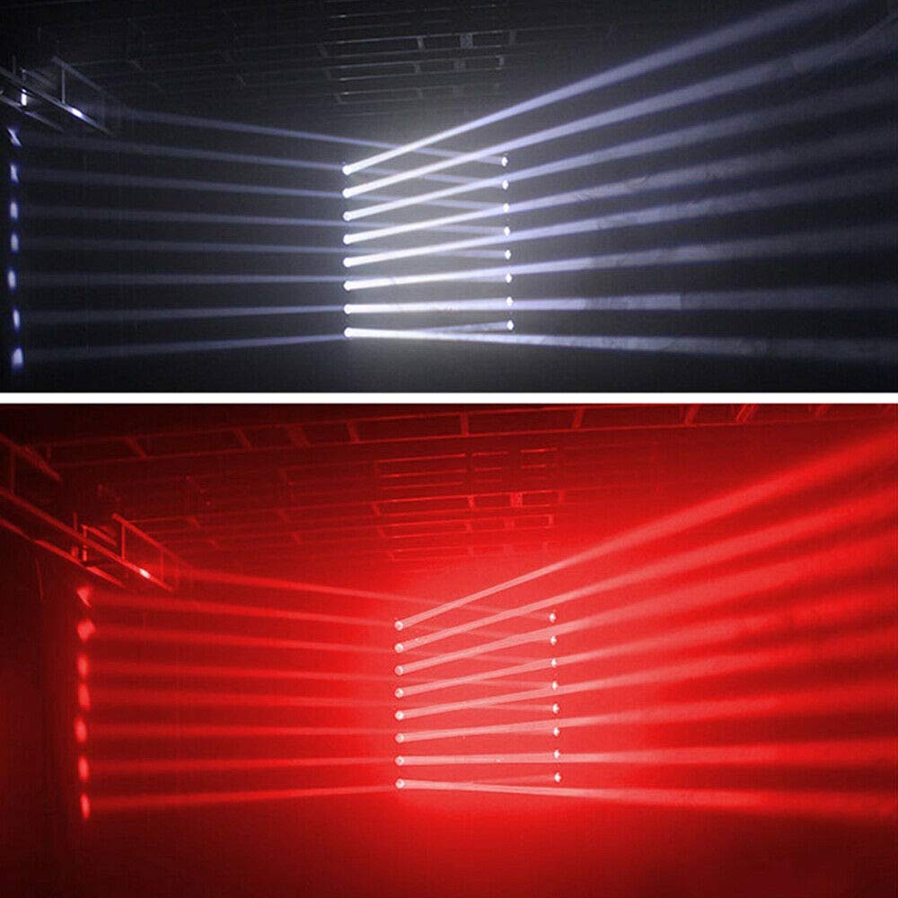 124W RGBW Moving Head Beam Light - 8 Scan LED Bar with DMX Control for DJ Stage Lighting (2PCS) | Perfect for Nightclubs, Concerts, and Live Events