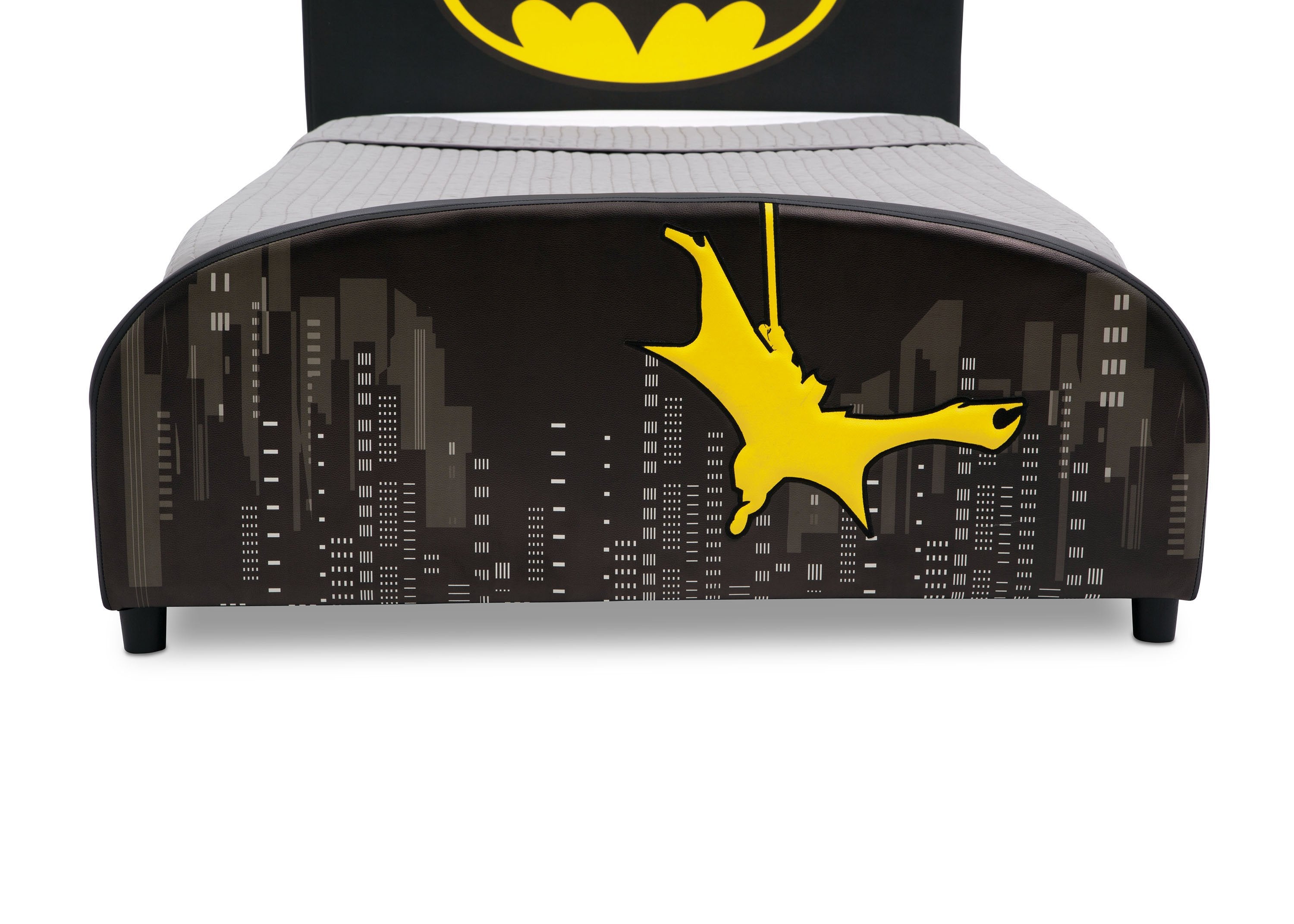 Batman Themed Twin Size Upholstered Bed for Kids - Perfect for Superhero Bedrooms & Playrooms