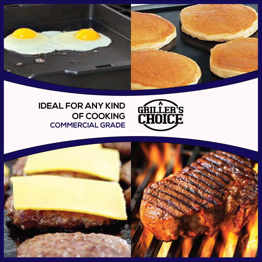 Premium Stainless Steel Griddle Spatula Set - Heavy Duty Commercial Grade, Dishwasher Safe - Perfect for Hibachi, Blackstone Griddle, Camping & Outdoor Cooking - Essential BBQ Tools for Grilling, Flipping & Serving
