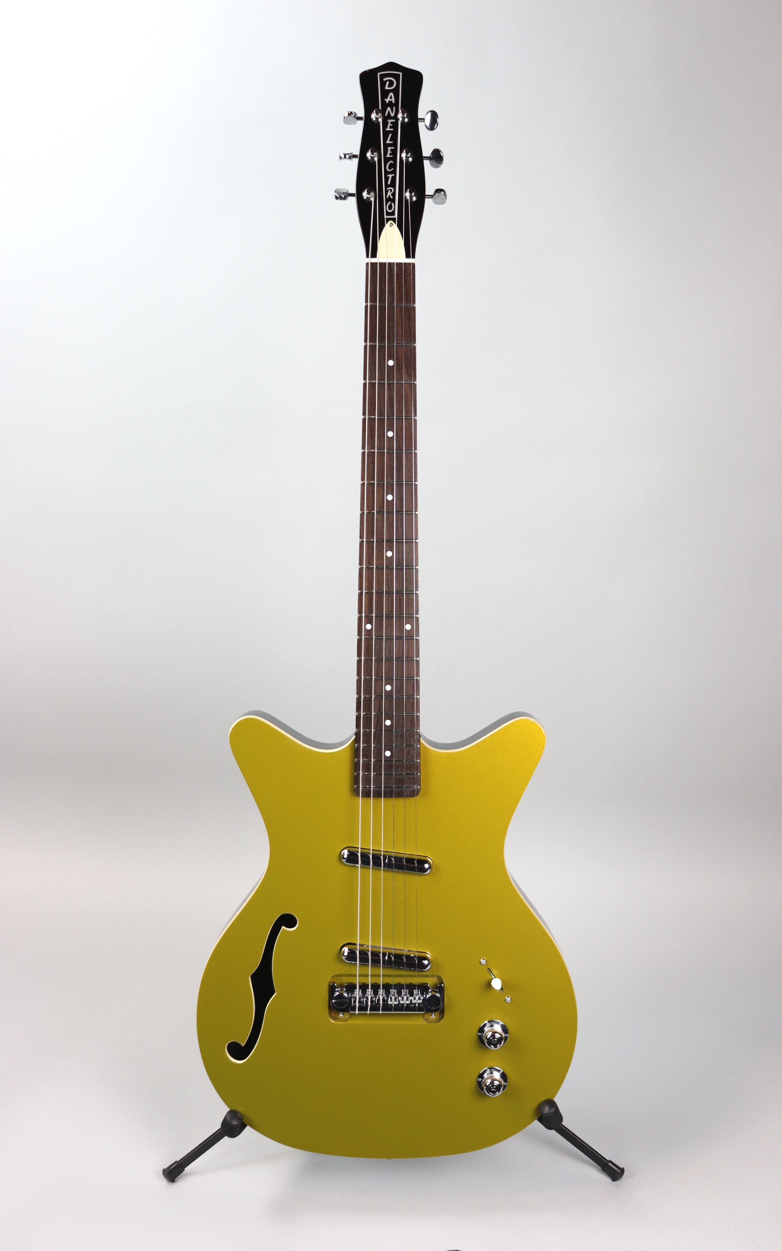 Danelectro Fifty Niner Gold Electric Guitar - Vintage-Inspired Design with Unique Tone | Perfect for Rock, Blues & Indie Musicians | Stage & Studio Performance