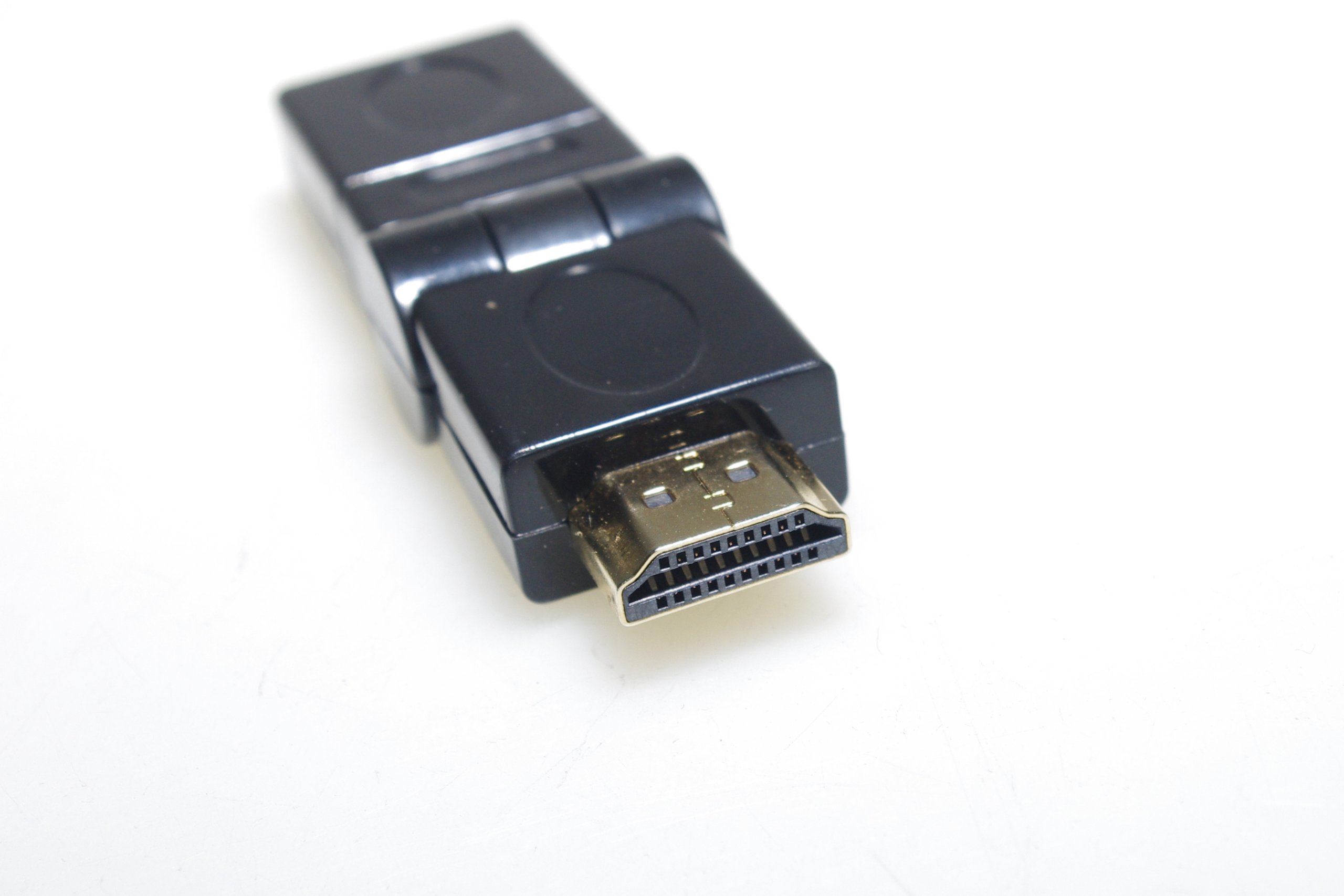SMAKN 360 Degree Rotating HDMI Male to Female Adapter - Flexible Angle Converter for TV, Monitor, Laptop & Gaming Setup