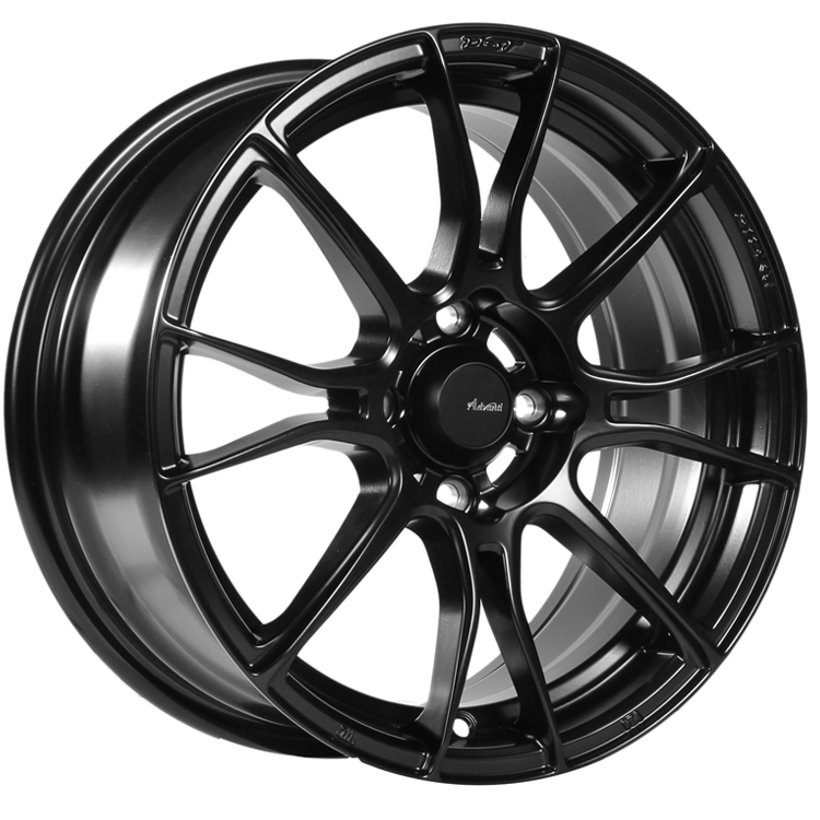 Advanti Storm S2 Matte Black 15x7 +35 Offset 4x100mm 73.1mm Hub Wheels - Perfect for Honda Civic, Toyota Corolla & Mazda MX-5 Performance Upgrades