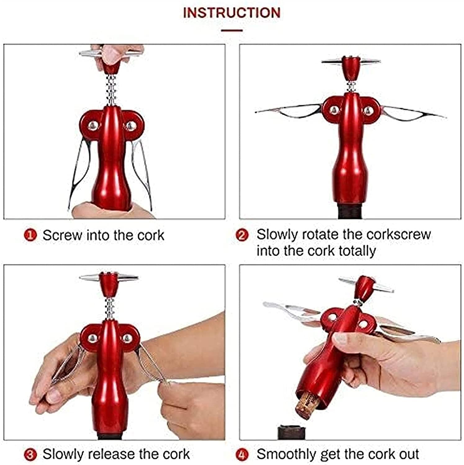 Premium Wine Stopper & Waiter's Corkscrew Set - All-in-One Bottle Opener for Wine, Beer & Kitchen Use - Durable Manual Corkscrew for Home Bars, Restaurants & Gifts