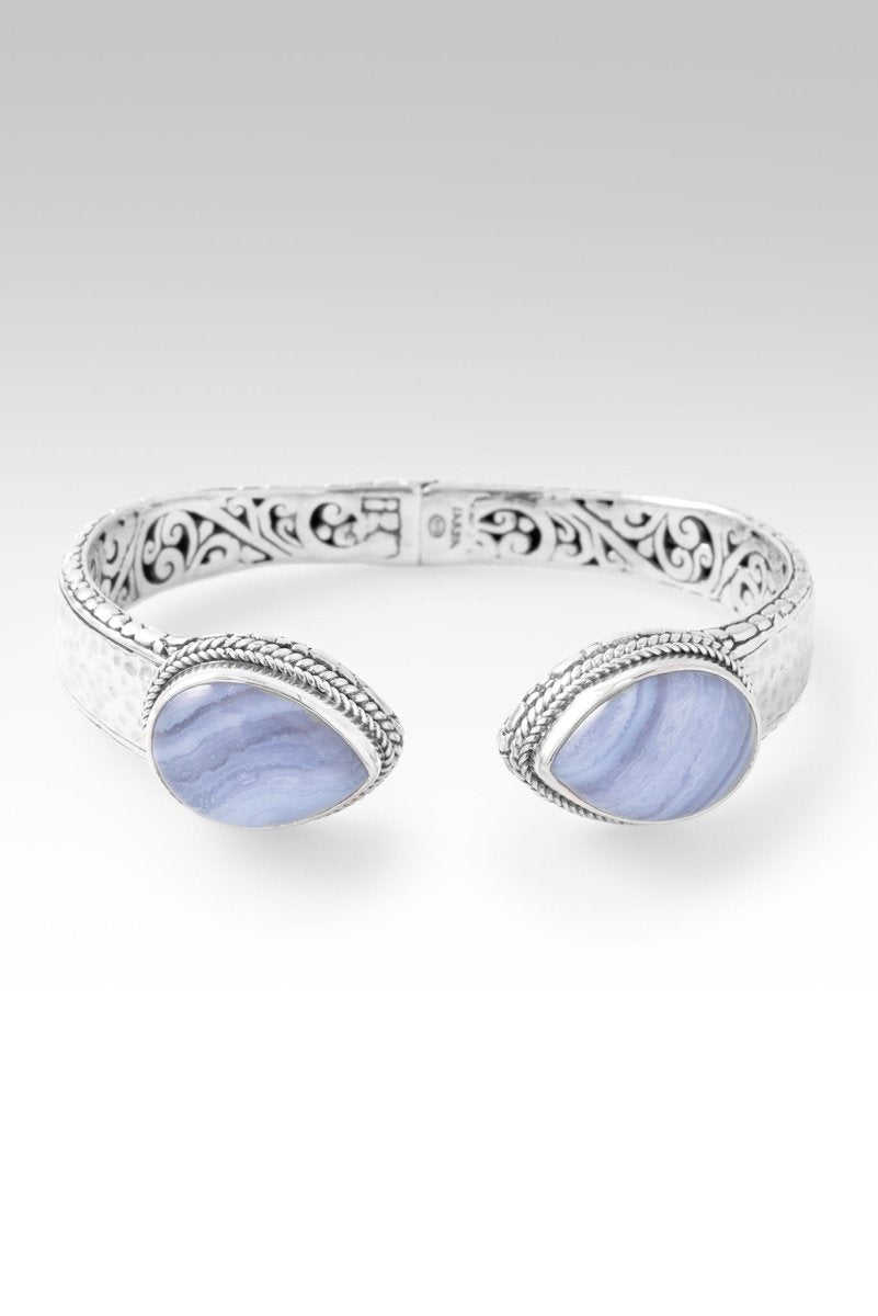 Blessed with Abundance Blue Lace Agate Tip to Tip Bracelet™ - Handmade Spiritual Jewelry for Meditation, Yoga & Positive Energy