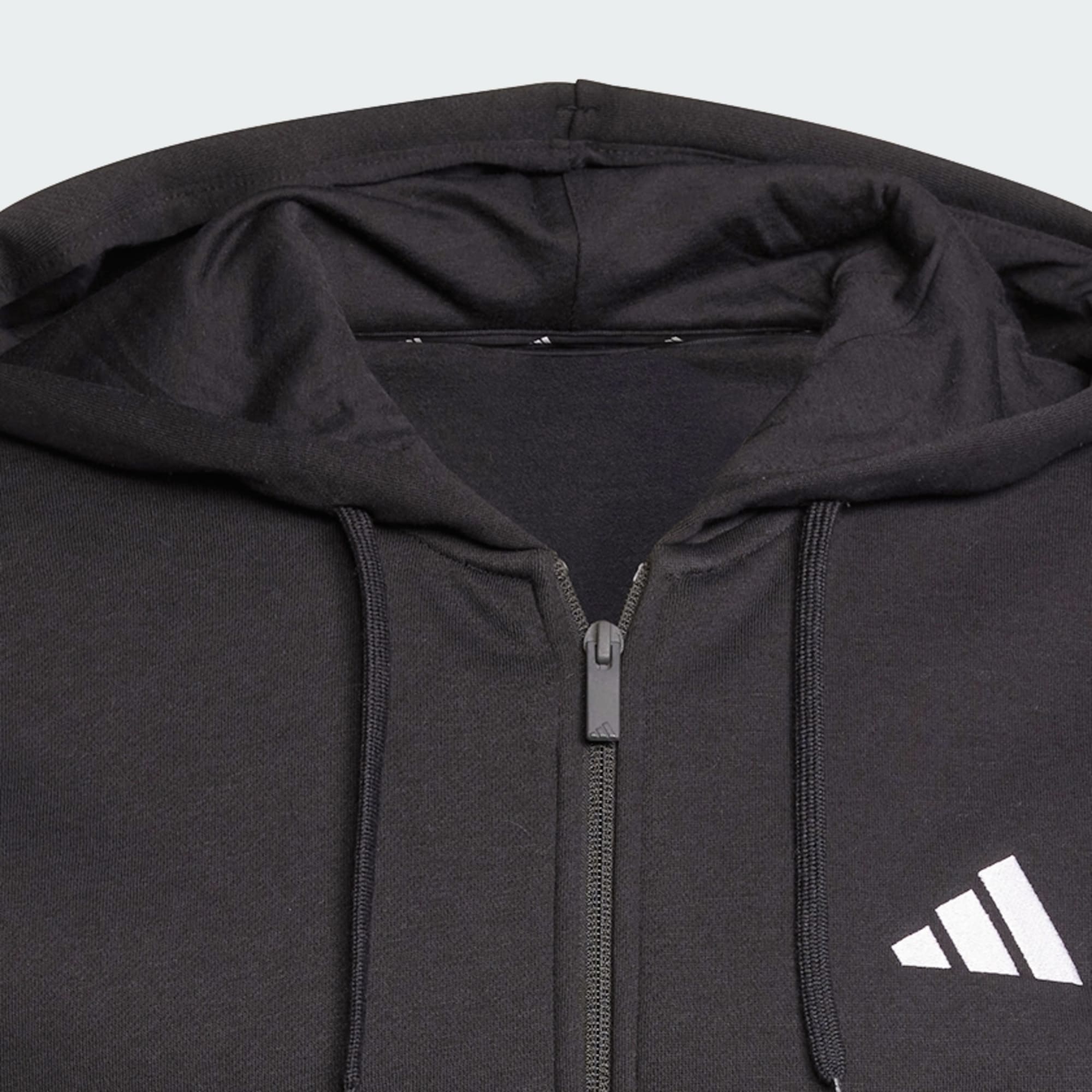 Adidas Men's 3 Stripes Fleece Jacket - Black - Warm Winter Outerwear for Running, Hiking & Casual Wear