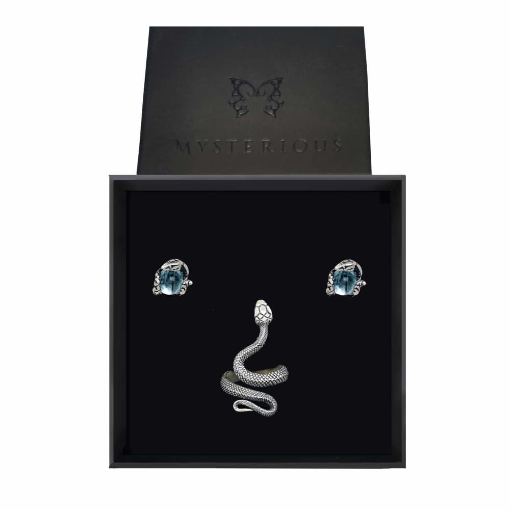 Silver Snake Jewelry Set for Women - Elegant Necklace & Bracelet Gift Set - Perfect for Parties, Weddings & Special Occasions