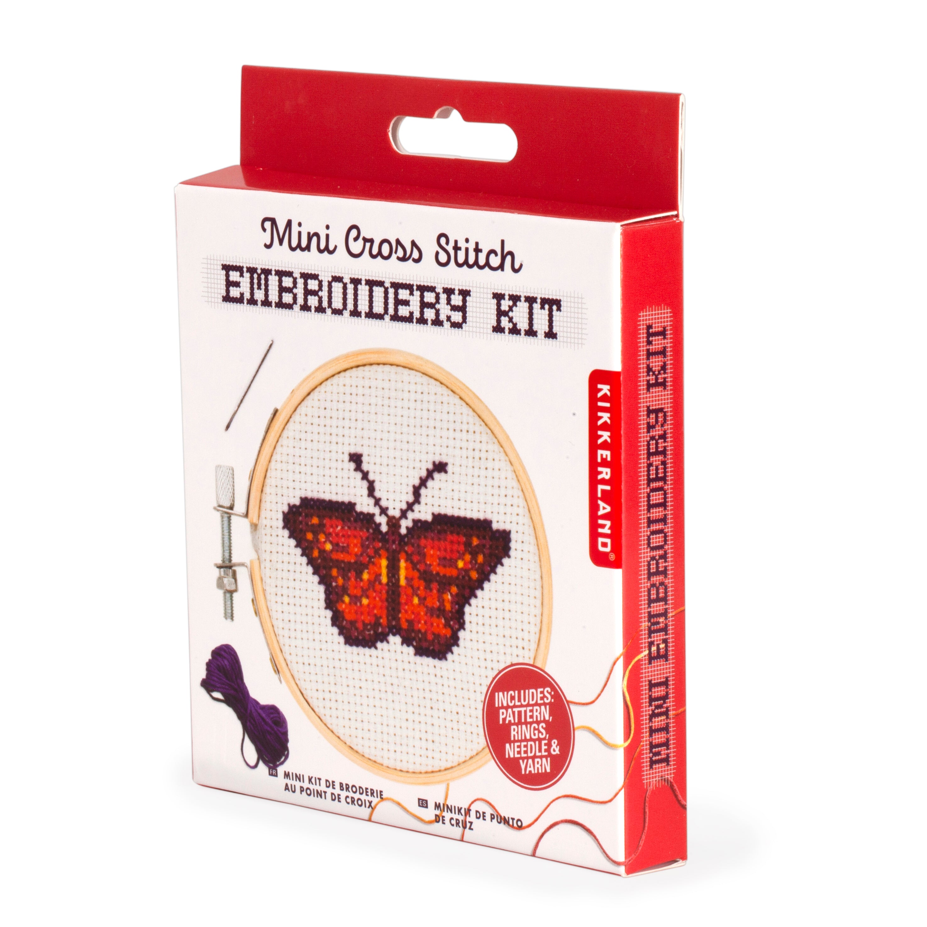 Butterfly Mini Cross Stitch Embroidery Kit for Beginners - DIY Handmade Craft Kit with Thread, Needle & Pattern - Perfect for Home Decor, Gifts & Relaxation
