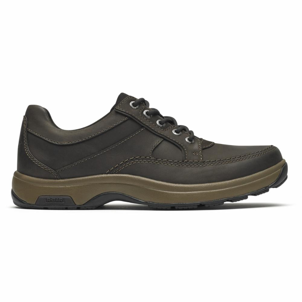Dunham Men's Midland 8000 Waterproof Hiking Boots - Brown Leather Lace-Up Outdoor Shoes for Men - Perfect for Hiking, Camping & Trail Walking