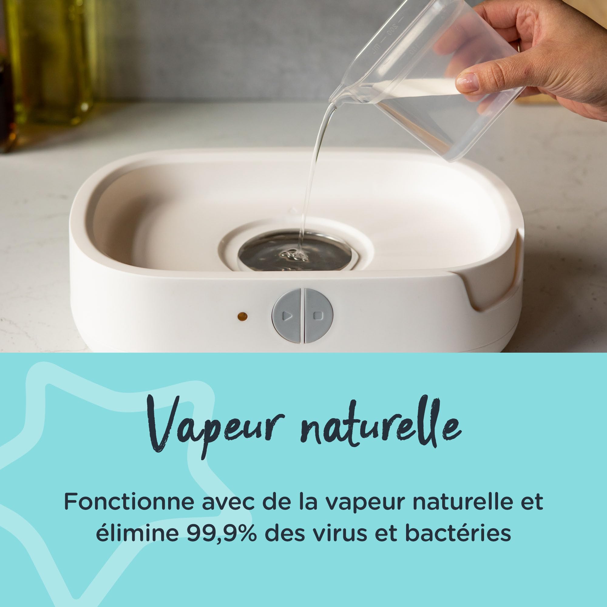 Tommee Tippee Advanced Electric Baby Bottle Sterilizer - 6 Bottle Capacity, Steam Sterilization, Chemical-Free, BPA-Free - Perfect for Daycare, Travel & Home Use