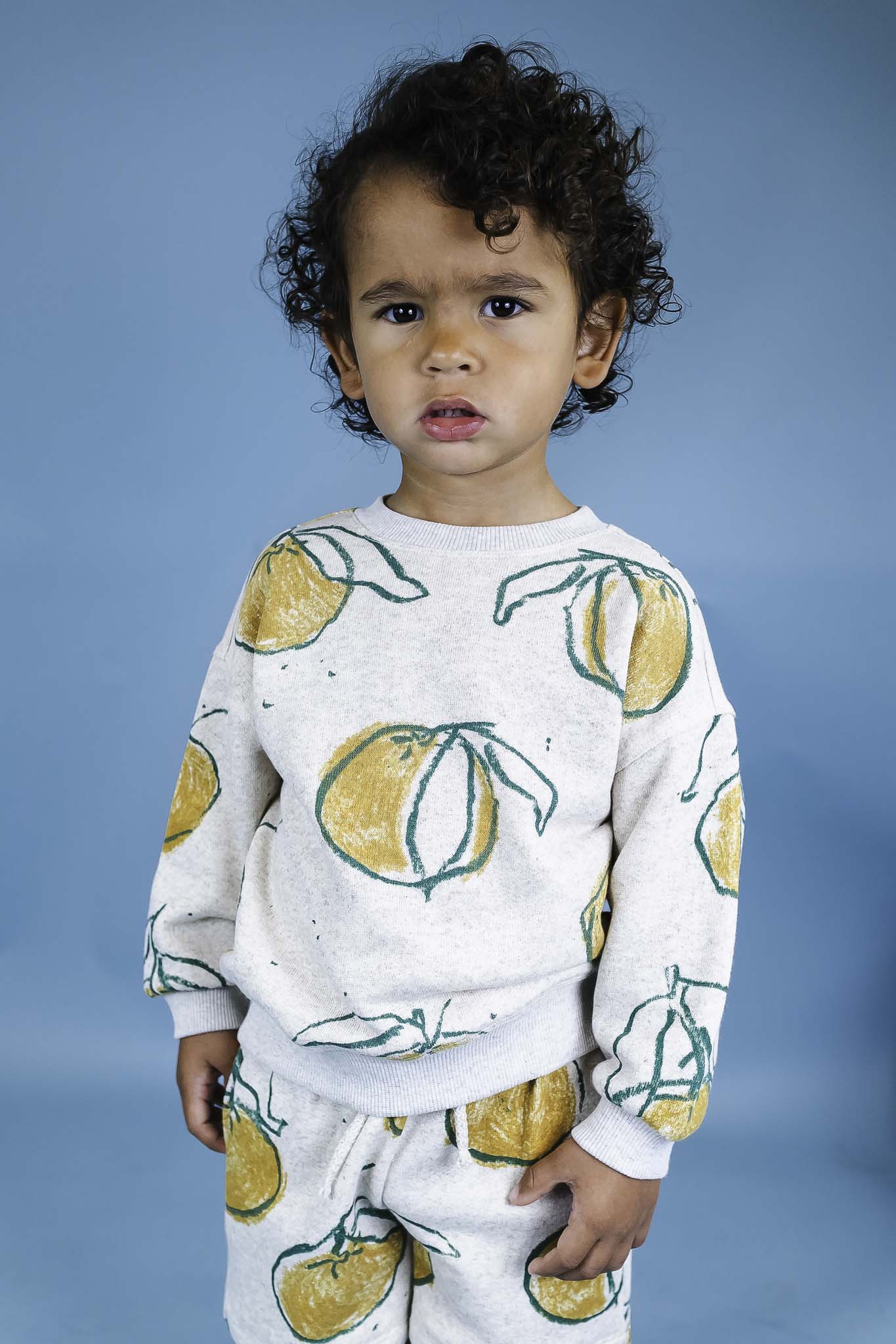 Soft Fruit Print Fleece Sweatshirt for Toddlers - Unisex Cozy Pullover for Boys & Girls | Perfect for Playdates, Preschool & Family Outings