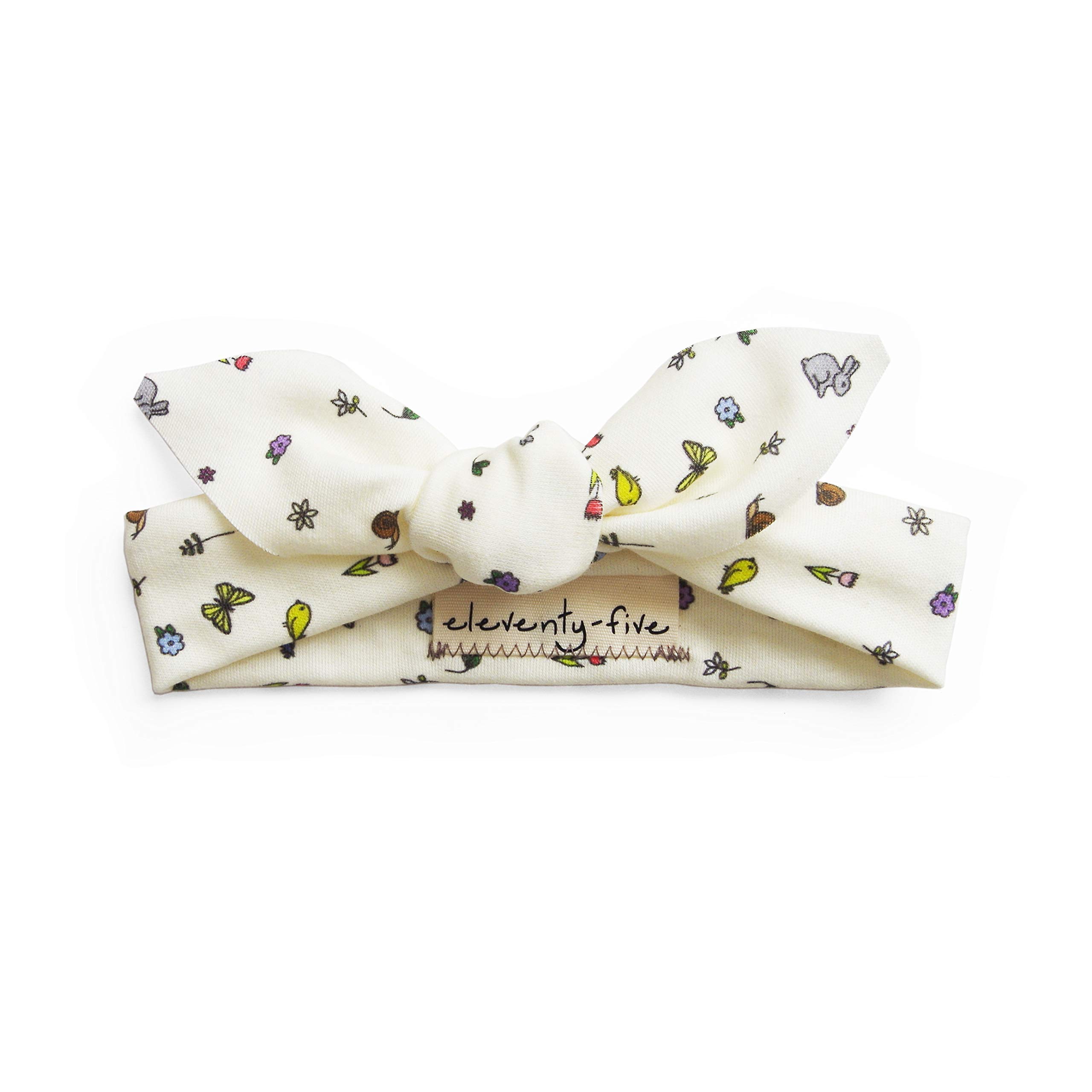 Organic Cotton Knotted Adjustable Headbands for Baby Girls & Toddlers - Soft Stretchy Hair Accessories for Spring & Summer Outfits, Photography, Birthday Parties & Special Occasions