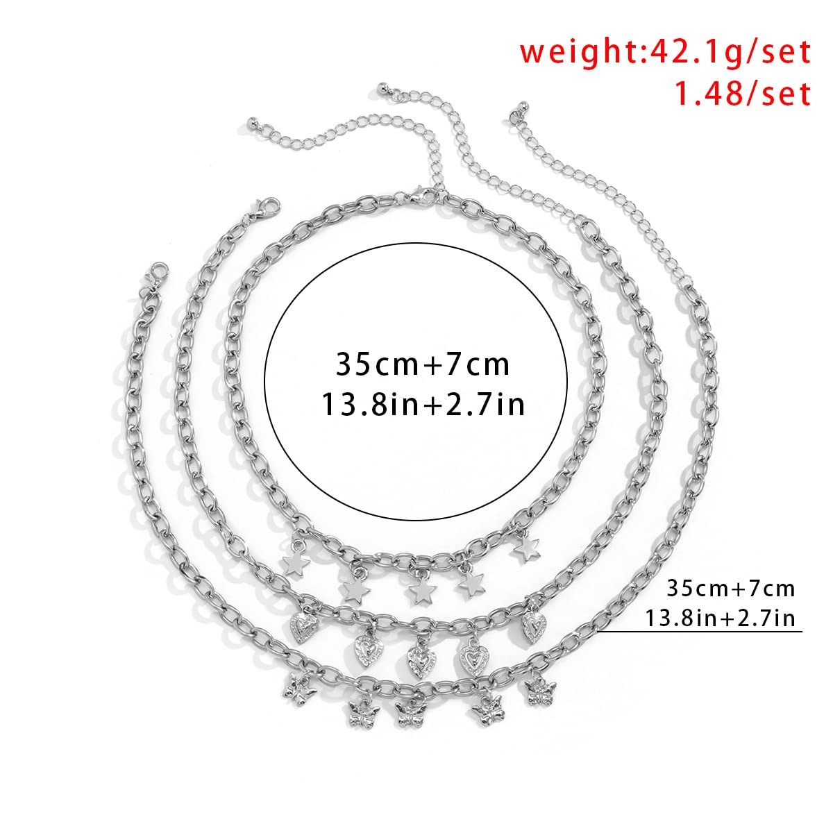 Boho Layered Choker Necklace for Women - Silver Star & Butterfly Pendant Multilayer Clavicle Chain | Perfect for Festival, Party, and Everyday Boho Fashion Accessories