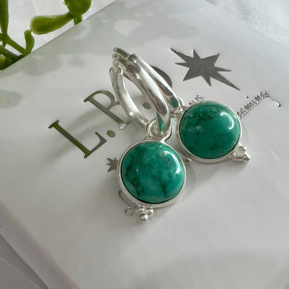 Laihas Free Spirit Turquoise Hoop Earrings for Women - Boho Chic Jewelry for Everyday Wear & Special Occasions