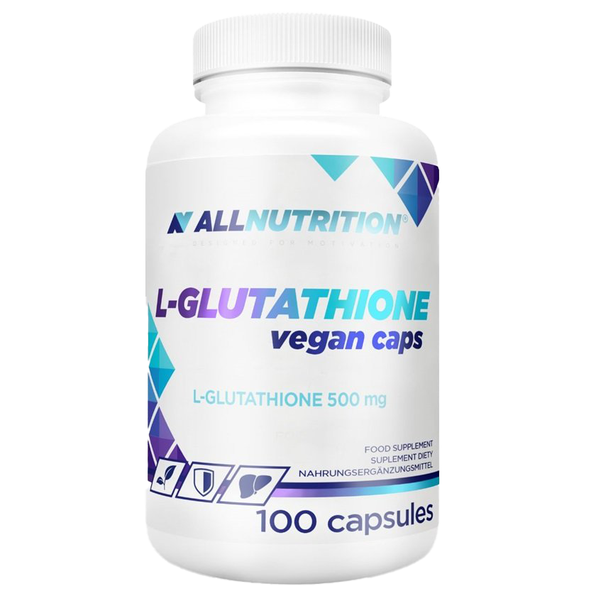 Allnutrition L-Glutathione 500mg - 100 Vegan Capsules for Skin Whitening, Detox & Antioxidant Support - Boost Immunity & Anti-Aging for Men & Women