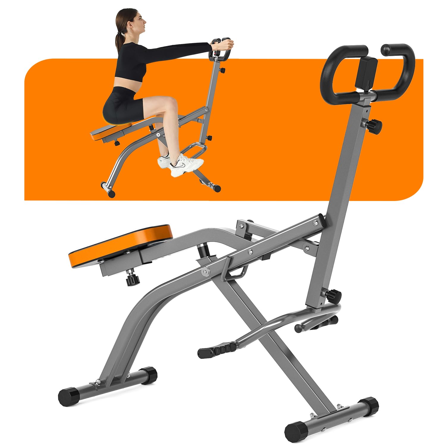 Adjustable Magnetic Rowing Machine for Home Workout - 8 Resistance Levels for Fat Burning & Muscle Sculpting, Supports 265 LBS with Phone/Tablet Holder - Perfect for Small Spaces & Full-Body Training