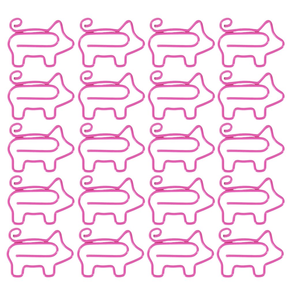 NUOBESTY 30pcs Pink Cartoon Magnetic Bookmarks - Cute Metal Paper Clips for Books, Folders & Photo Albums - Jumbo Office Desk Decor & Organizer - Perfect for Reading, Scrapbooking & Gift Giving