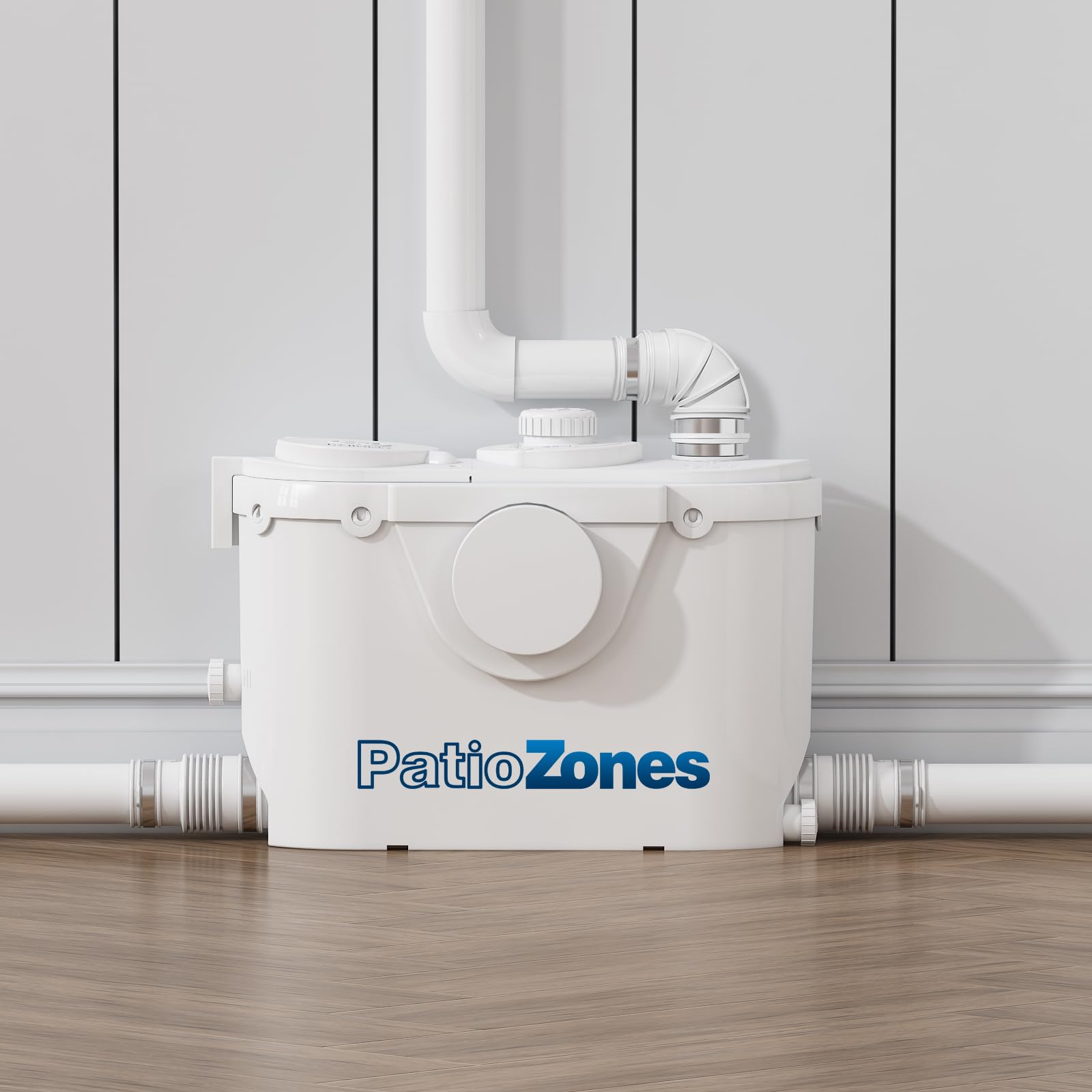 High-Efficiency Macerator Pump for Basement Upflush System - Copper Motor Toilet Sewage Pump for Vertical/Horizontal Wastewater Disposal - Compact Slim Design for Wall-Mounted Installation - Ideal for Toilet, Shower, Sink & Attic Use - Perfect for Small Bathrooms, Basement Renovations & Off-Grid Living