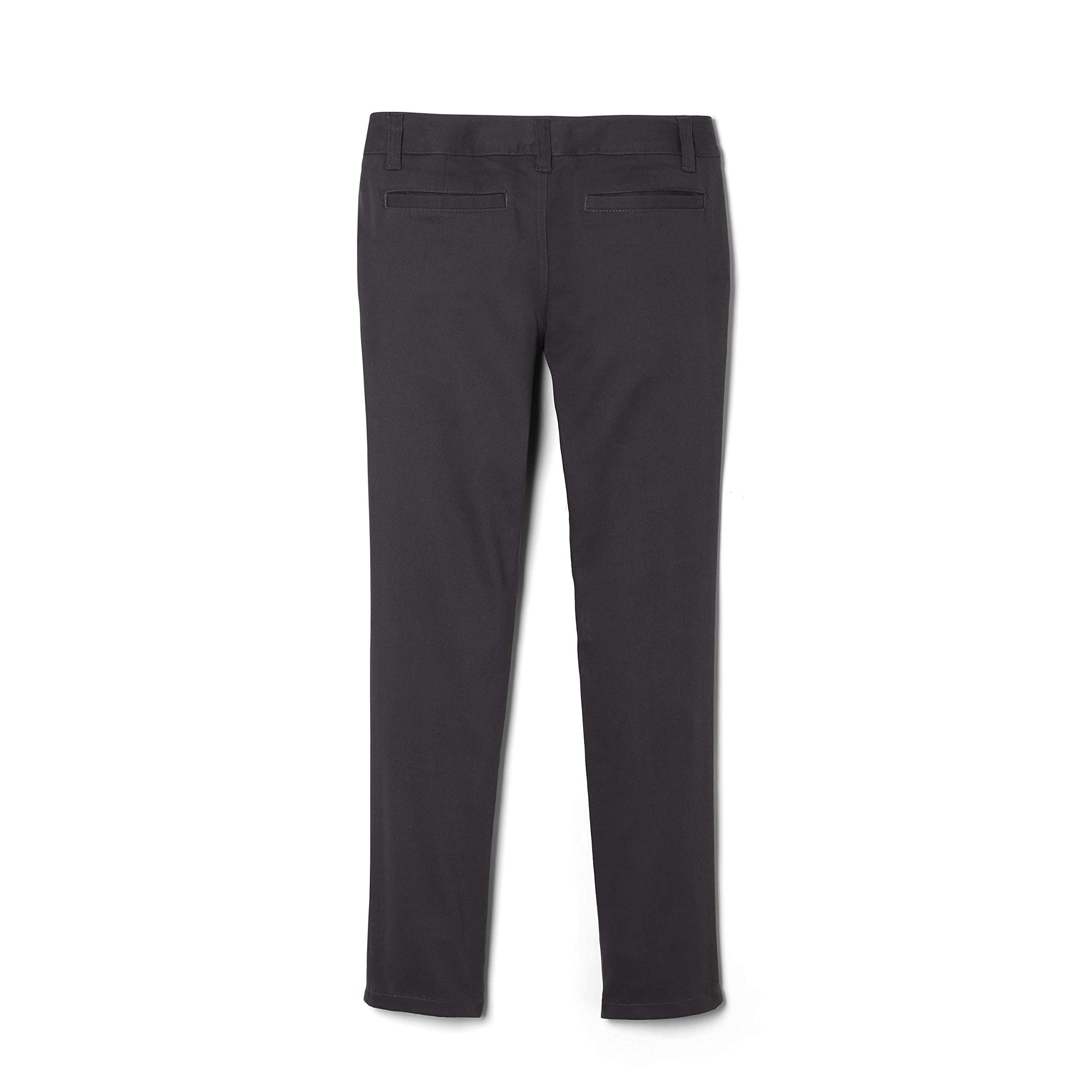 French Toast Girls' Stretch Twill Skinny Pants with Pockets - School Uniform Pants for Kids & Teens, Perfect for Class, Play & Everyday Wear