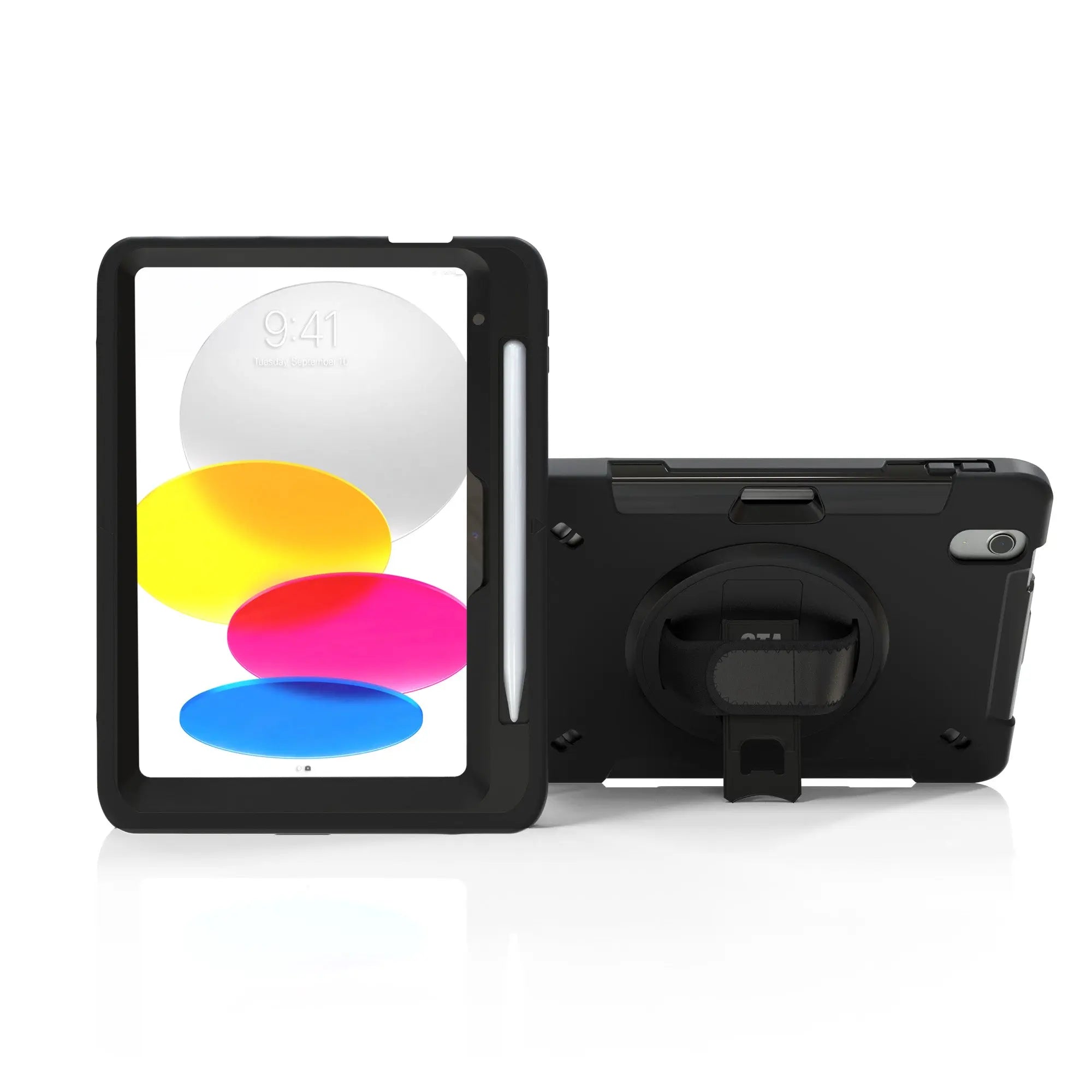 360° Rotatable Grip Kickstand Tablet Case - Shockproof Protective Cover for iPad/Samsung Galaxy Tab - Perfect for Work, Travel & Home Entertainment