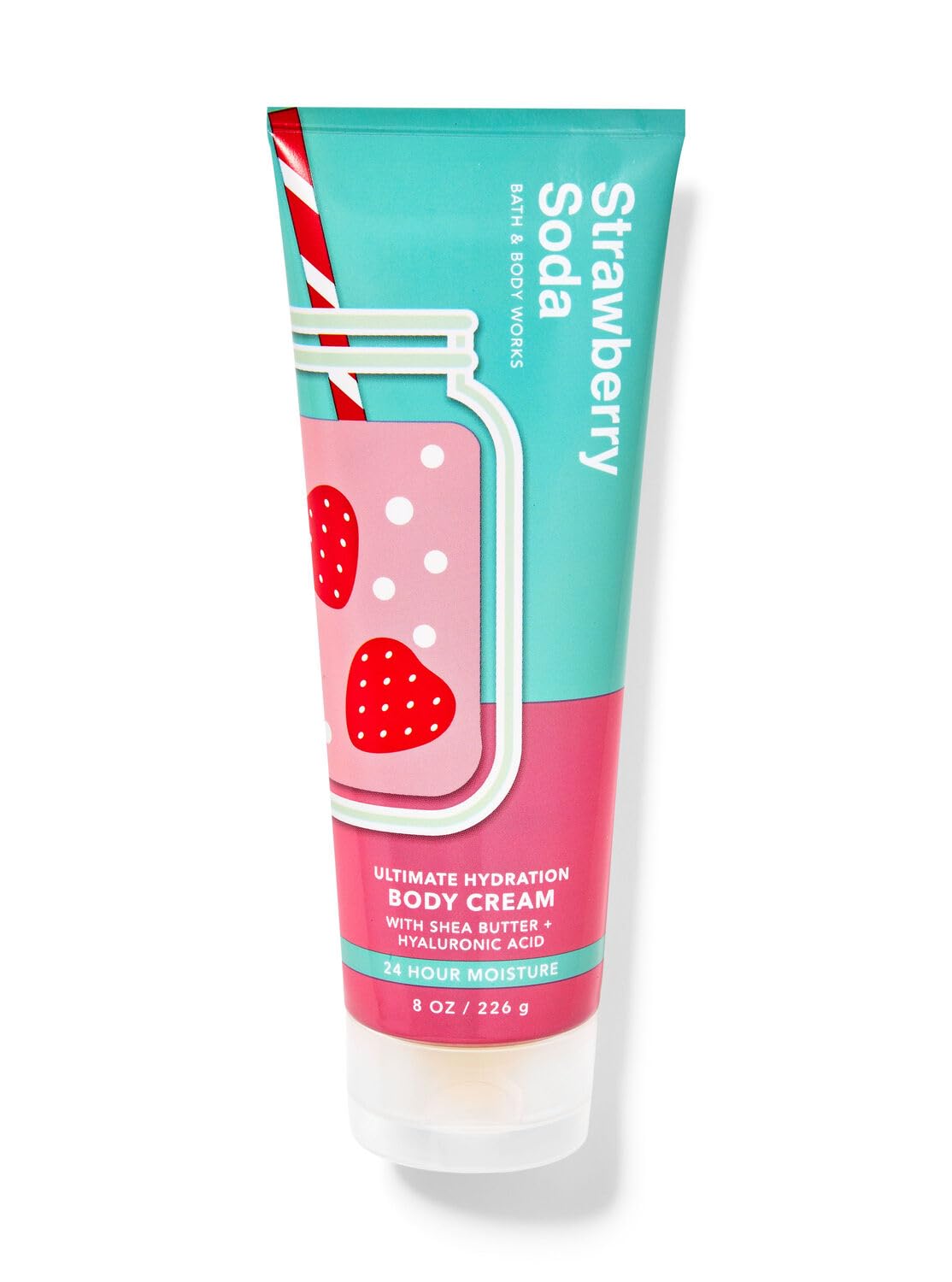 Strawberry Soda Hydrating Body Cream - 8 Oz Moisturizing Lotion for Dry Skin | Bath & Body Care for Women & Men | Perfect for Daily Use, After Shower & Spa Treatments