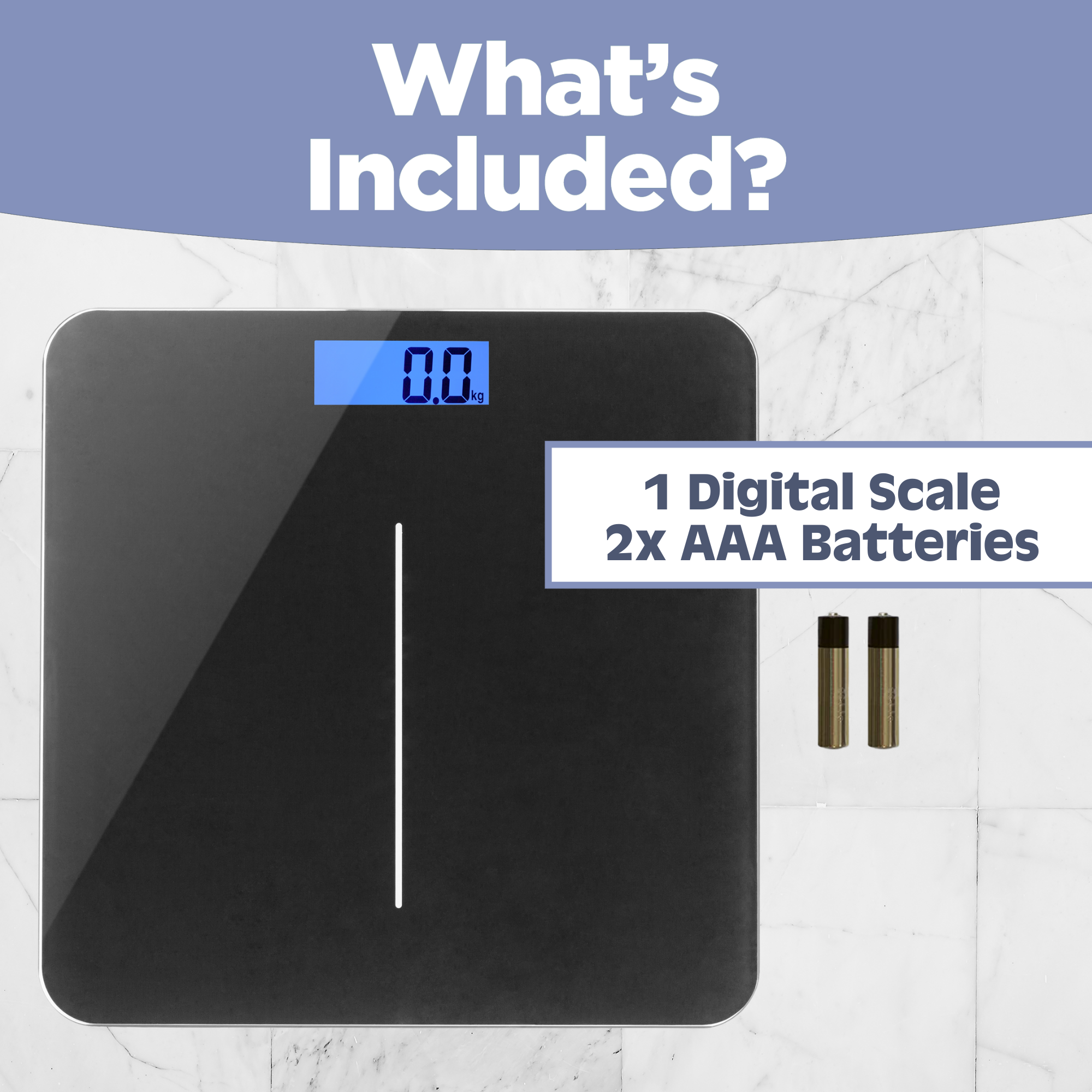Smart Digital Bathroom Scale - Accurate Body Weight Measurement with Auto Step-On Technology, Ultra Slim Design in Black - Perfect for Home Gym, Health Tracking & Fitness Enthusiasts