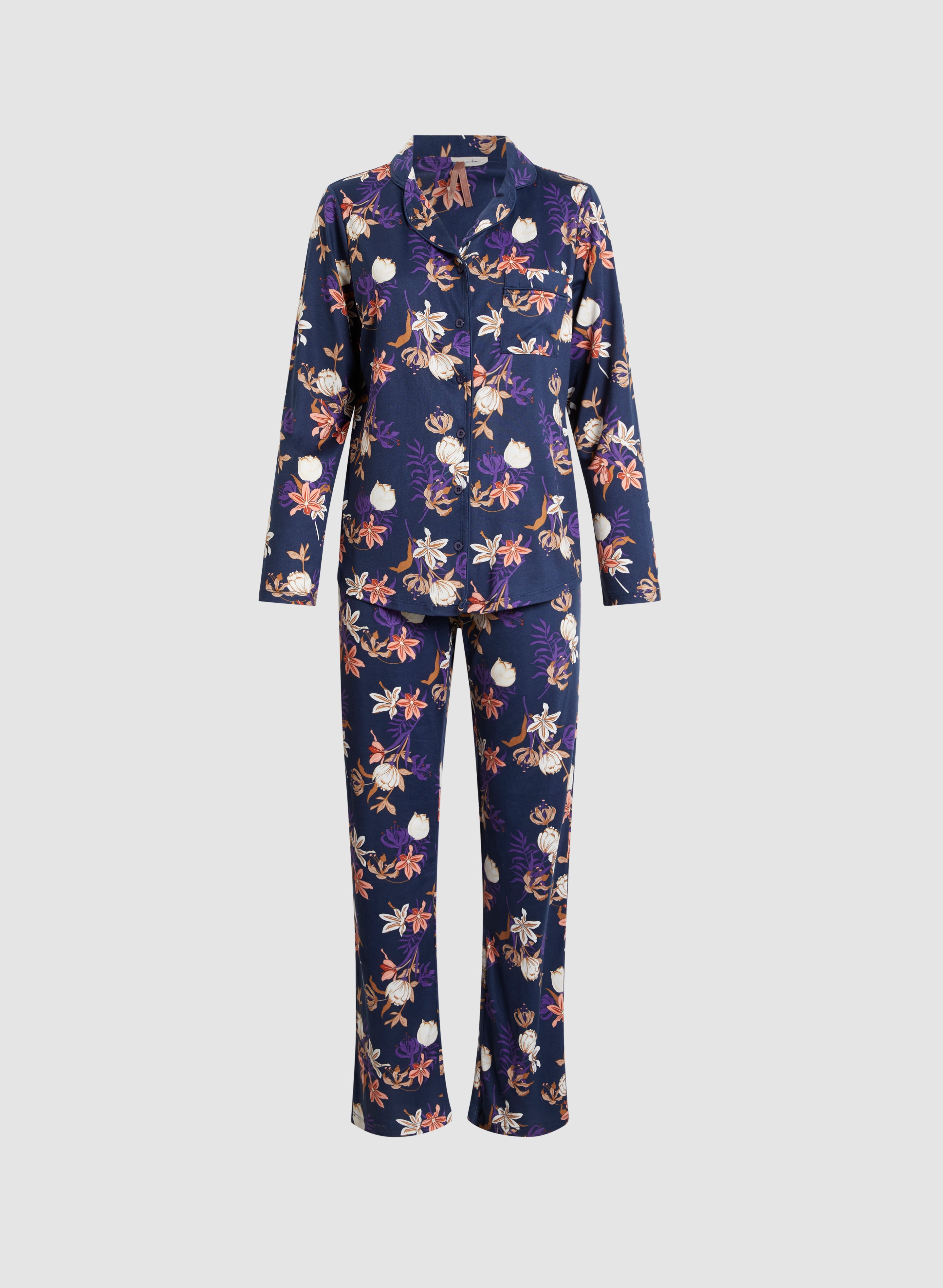 Floral Print Pajama Set for Women - Soft & Comfortable Sleepwear - Perfect for Nighttime Relaxation & Lounging