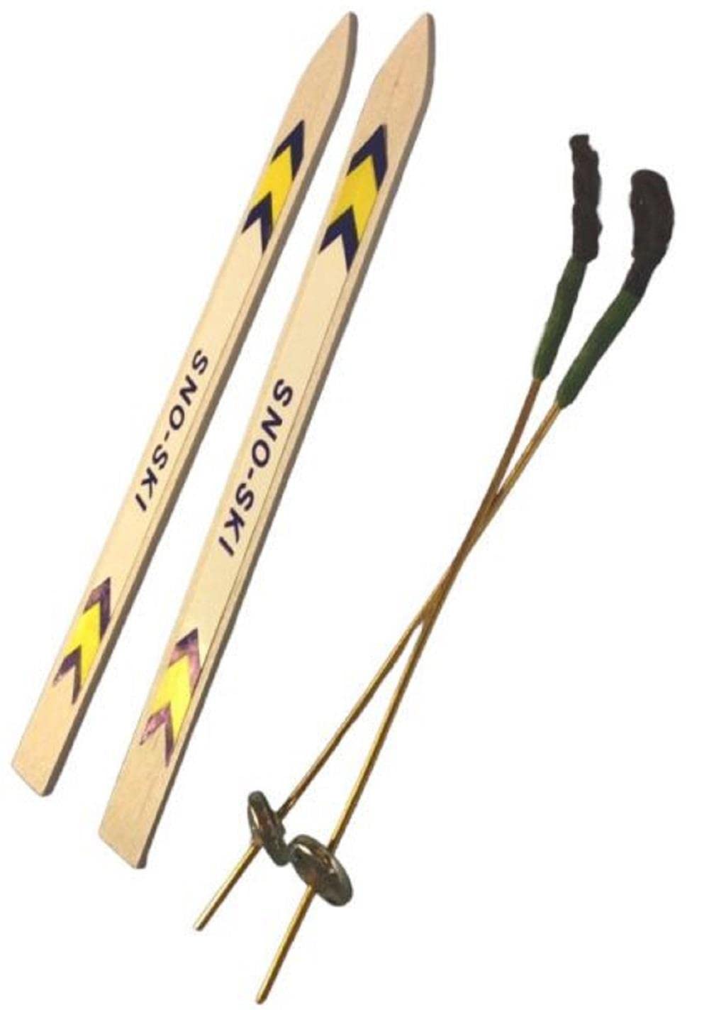 Melody Jane Dollhouse Winter Accessory - Snow Mountain Skis & Ski Poles Set for Dolls | Miniature Ski Equipment for Dollhouse Play | Perfect for Winter-Themed Doll Scenes & Collectors Display