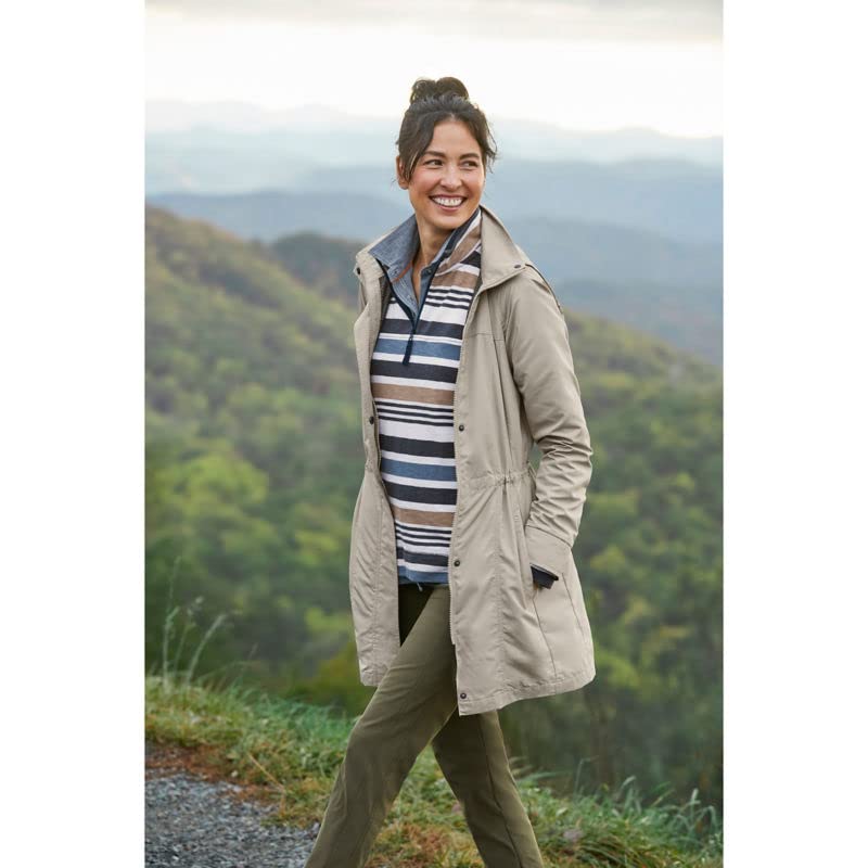 Orvis Women's Lightweight Hooded Packable Water-Resistant Windbreaker Jacket with Pockets - Perfect for Travel, Hiking & Outdoor Adventures