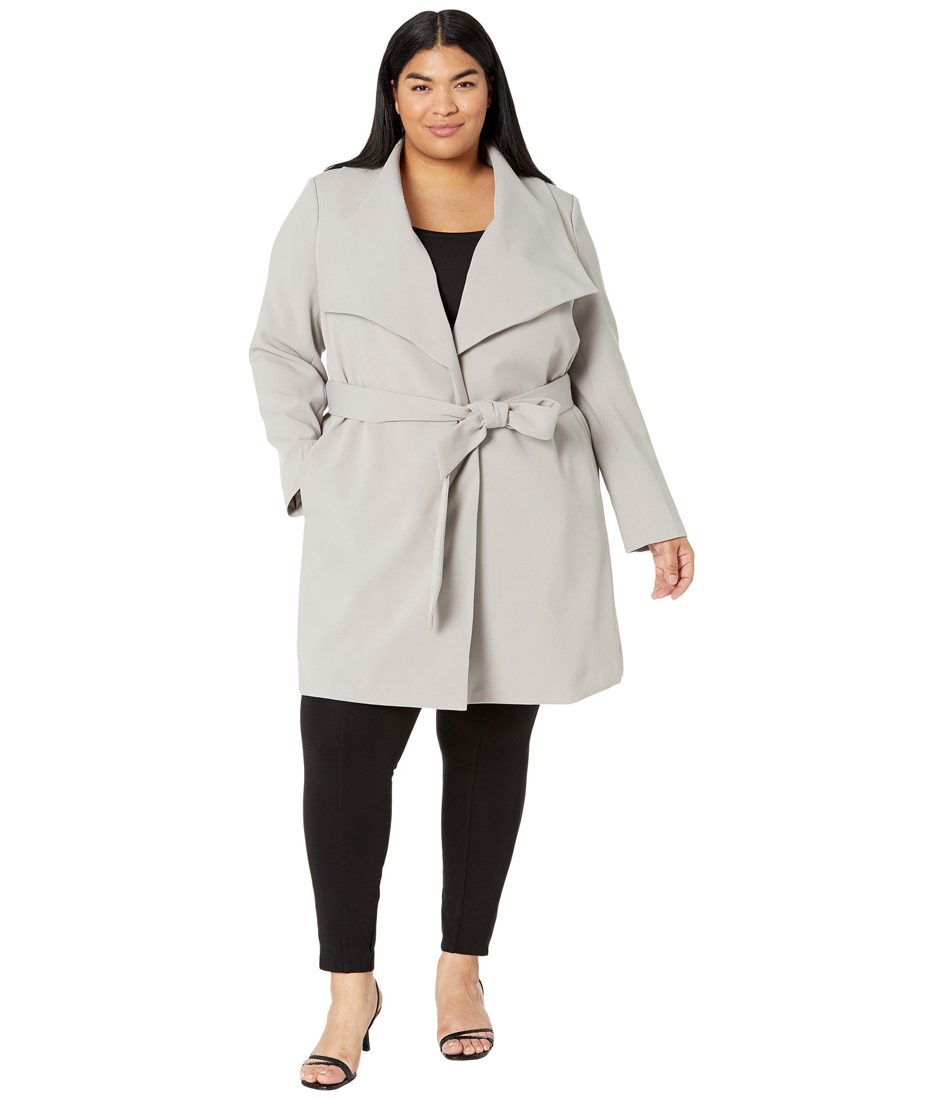 Lauren Ralph Lauren Plus Size Front Wrap Crepe Dress Coat - Elegant & Comfortable Women's Formal Wear for Office, Wedding & Special Occasions