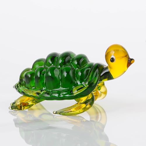 Hand Blown Turtle-yellow Green