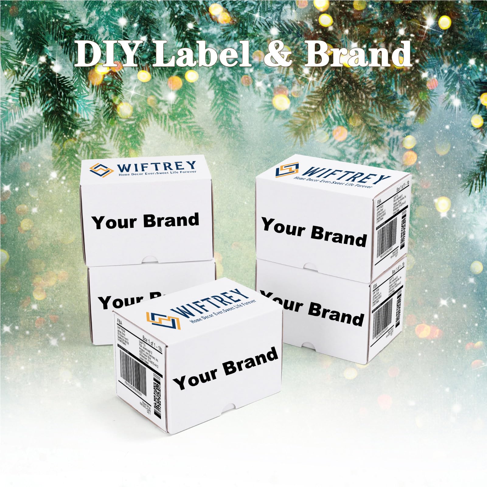 WIFTREY 40 Pack 6x4x4 Small Shipping Boxes - White Corrugated Cardboard Mailer Boxes for Small Business, Ecommerce & Mailing | Perfect for Jewelry, Cosmetics & Gift Packaging