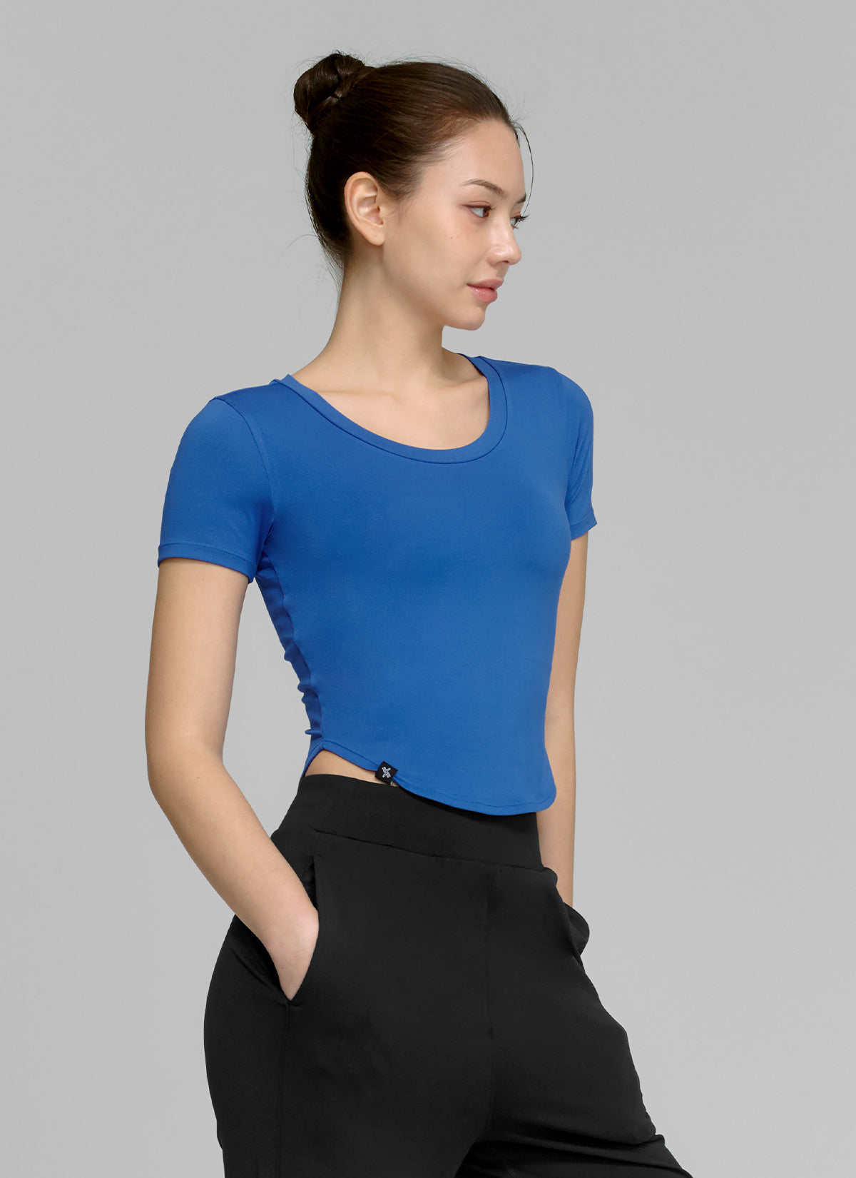 XELLA™ Women's Light Round Crop Top - Soft Stretchy Fit, Breathable Fabric (NEW COLORS) | Perfect for Yoga, Gym Workouts & Summer Outfits
