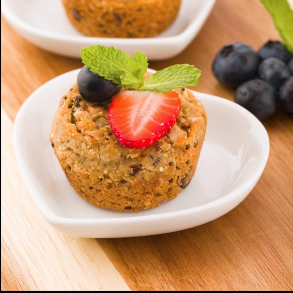 Restaurantware Porcelain Heart Mini Plates - Set of 10, 1 oz Reusable Dishwasher Safe Appetizer Plates, Microwave & Oven Safe, Elegant White Dessert Plates for Weddings, Parties & Special Occasions - Perfect for Canapés, Petit Fours & Chocolate Tasting