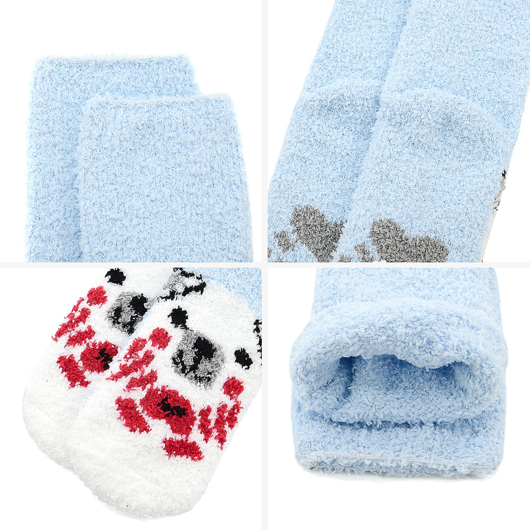 Zando Women's Soft Fuzzy Socks - Thick Warm Winter Slipper Socks for Home, Sleeping & Lounge - Cozy Fluffy Non-Slip House Socks for Cold Weather Comfort