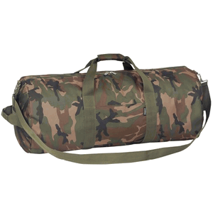 30 Inch Woodland Camo Duffel Bag - Large Military Style Tactical Gear for Outdoor Camping, Hiking & Travel - Durable Waterproof Storage
