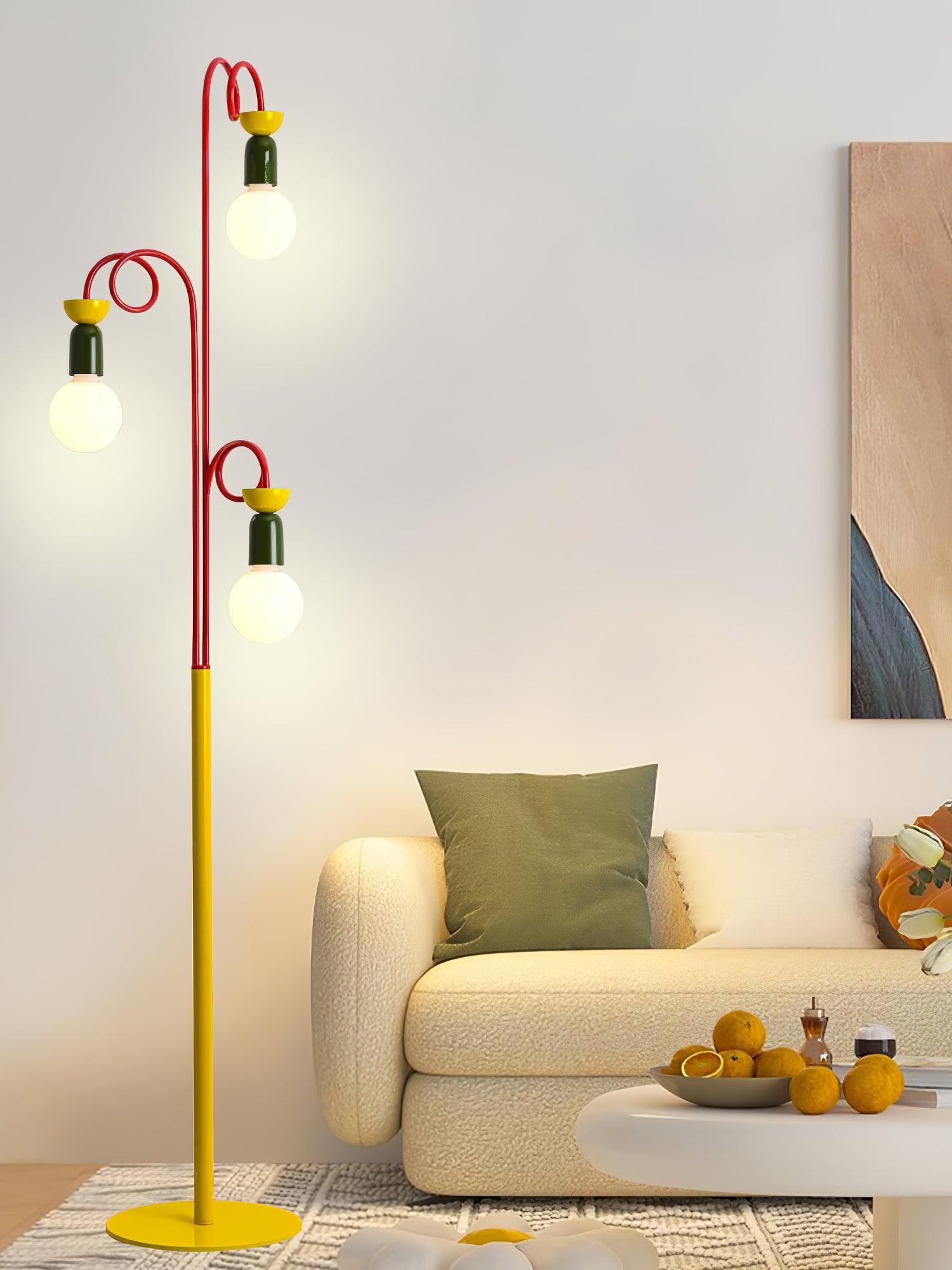 Modern Circle Play Floor Lamp - Adjustable LED Standing Light for Living Room, Bedroom & Nursery - Stylish Ambient Lighting for Relaxation & Decor