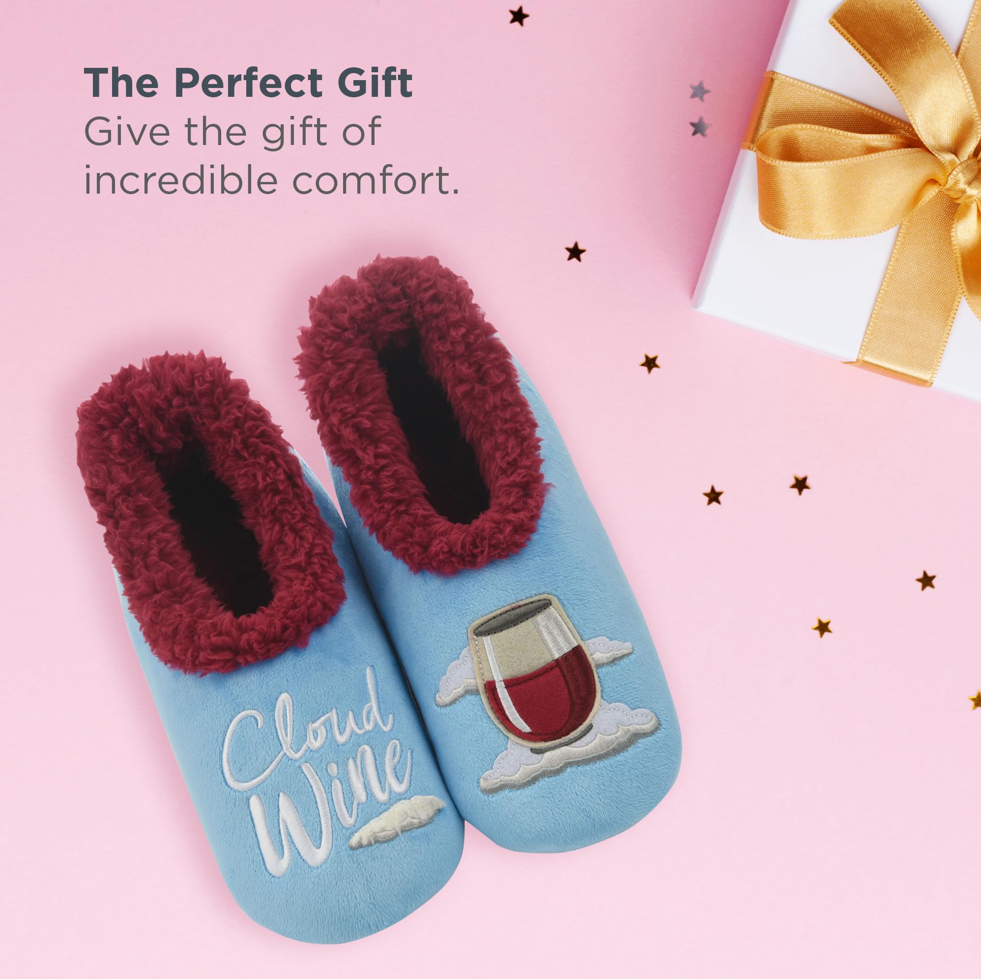 Cozy Sherpa-Lined Slipper Socks for Women - Non-Slip Fuzzy House Shoes with Warm Fleece Lining - Perfect for Winter Comfort at Home, Lounging & Relaxing by the Fireplace