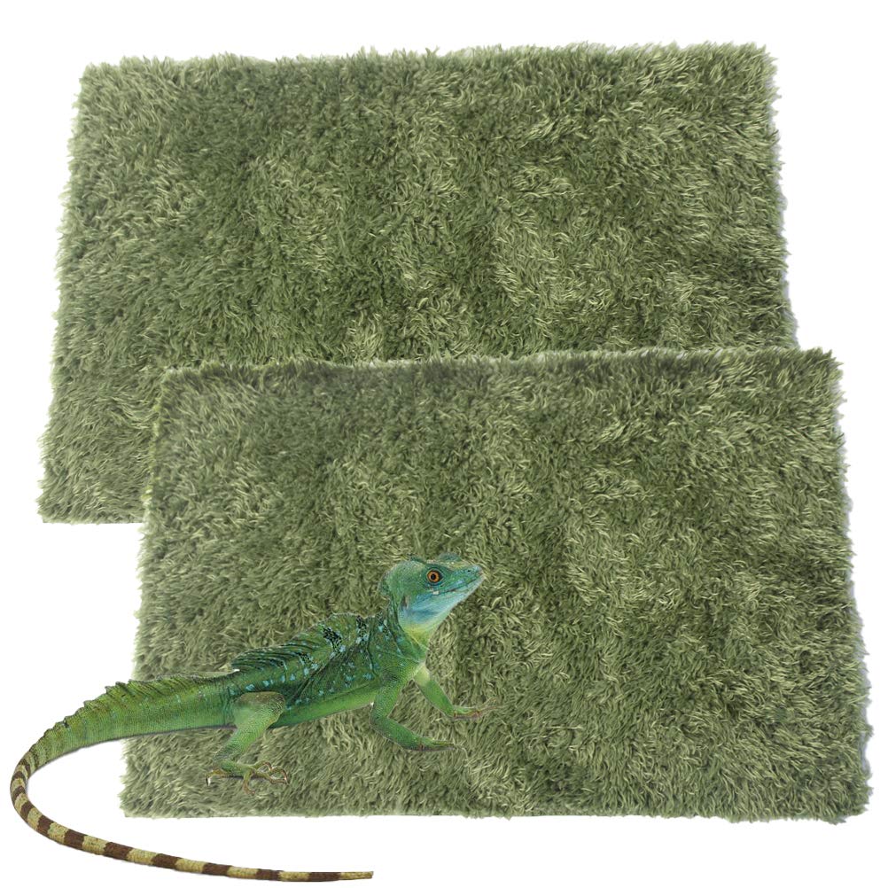 Kathson 2-Pack Reptile Carpet Terrarium Liner - Soft Tortoise Bedding & Reptile Substrate Mat - 19.68
