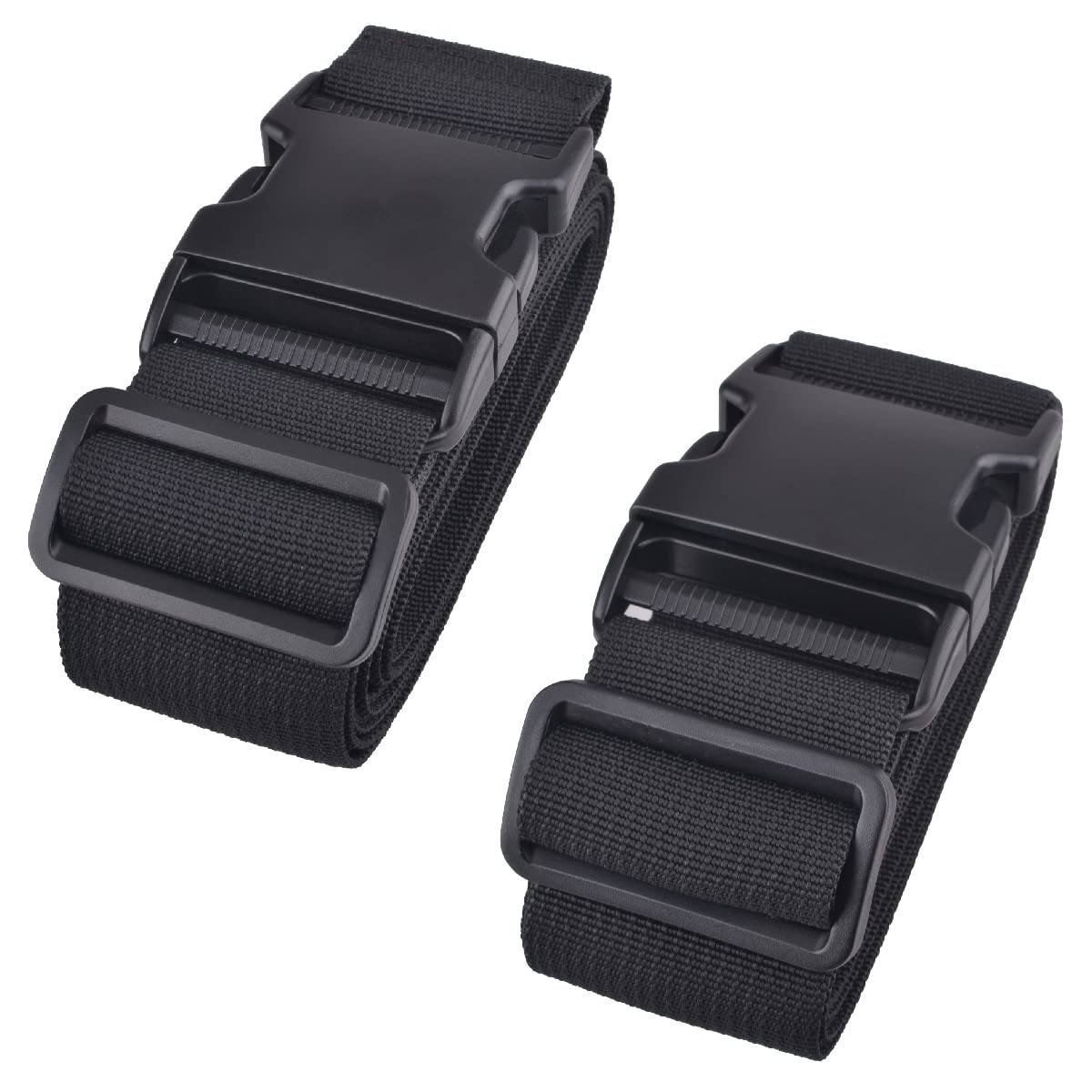 TRIWONDER 2-Pack Adjustable Nylon Luggage Straps with Buckle - Heavy Duty Suitcase Belt for Secure Travel (2m & 3m) - Perfect for Airports, Train Trips & Cruise Vacations