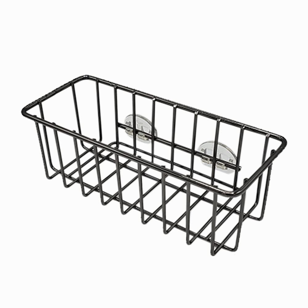 ROOM STARTERS Black Sponge Holder for Kitchen Sink - Durable Dish Sponge Caddy Organizer | Perfect for Kitchen Countertop, Sink Edge & Under Cabinet Storage