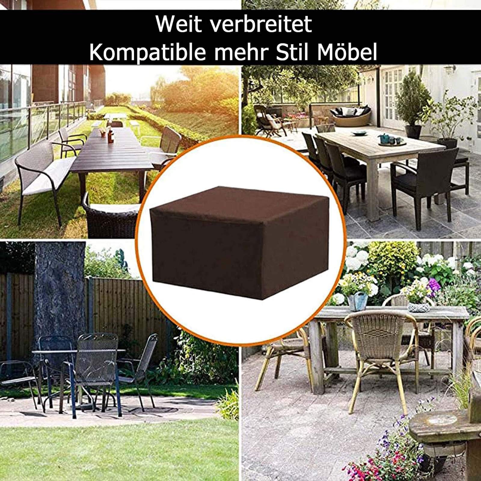 Heavy Duty 420D Waterproof Rectangular Patio Table Cover - 106