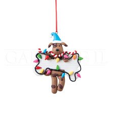 C&F GALLERIE II Clay Dough Dog Ornament - Handmade Polymer Clay Dog Figurine for Home Decor, Gift & Collectible | Perfect for Shelf Display, Christmas Tree Decoration & Pet Lover Gifts