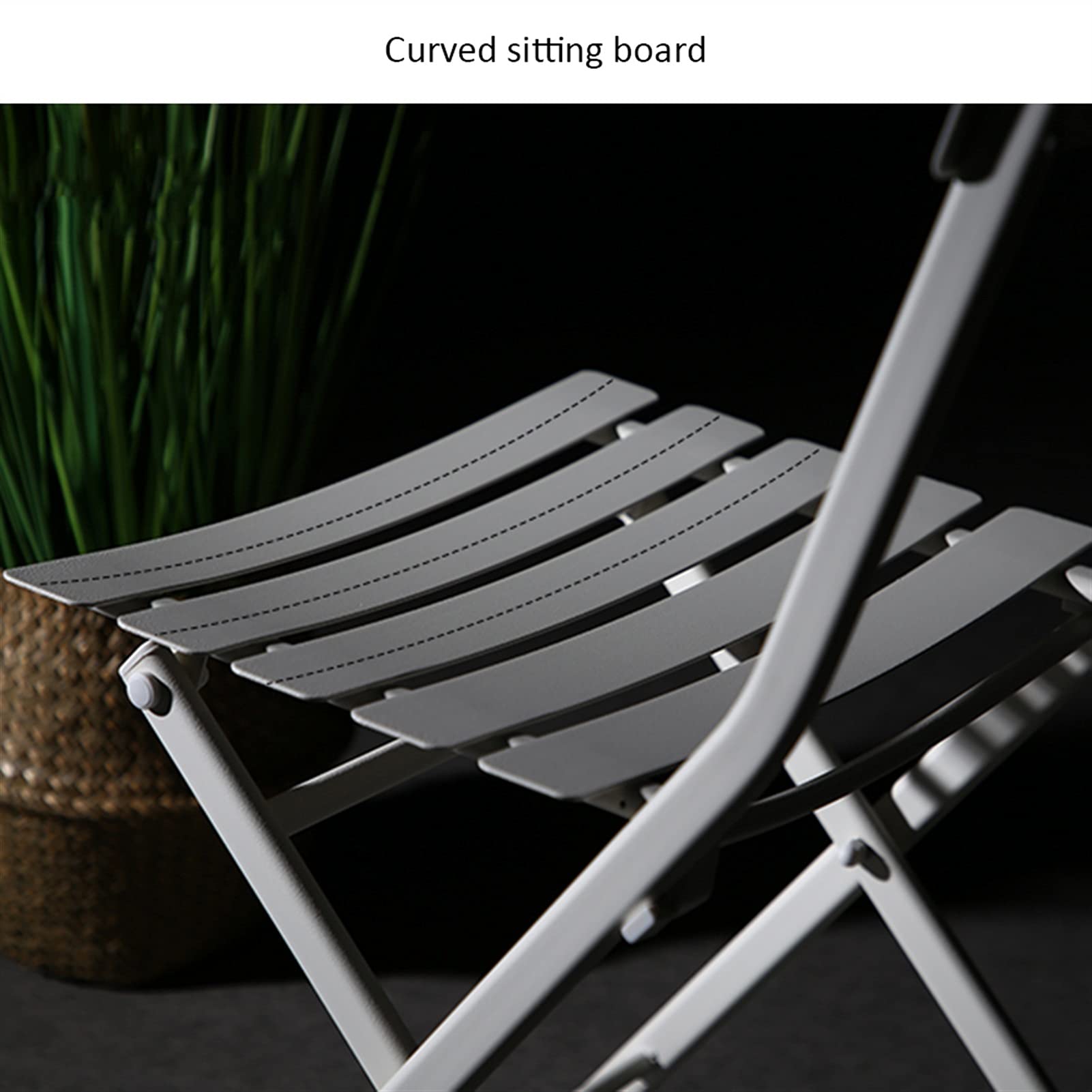European-Style Wrought Iron Folding Dining Chair with Cushion - Foldable, Portable Balcony & Courtyard Seating Solution - Perfect for Outdoor Relaxation, Garden Parties & Small Space Living (Green)